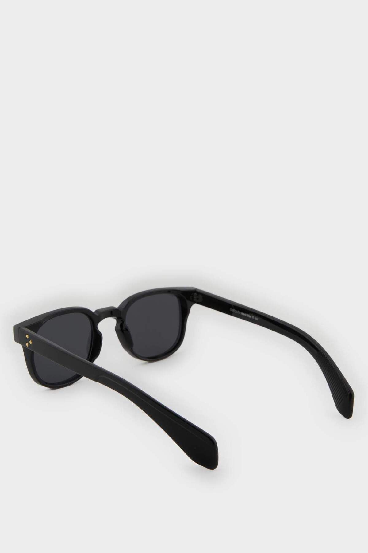 DeFacto-Women's Round Black Plastic Frame Black Glass Uv Sunglasses F0610Axns 5
