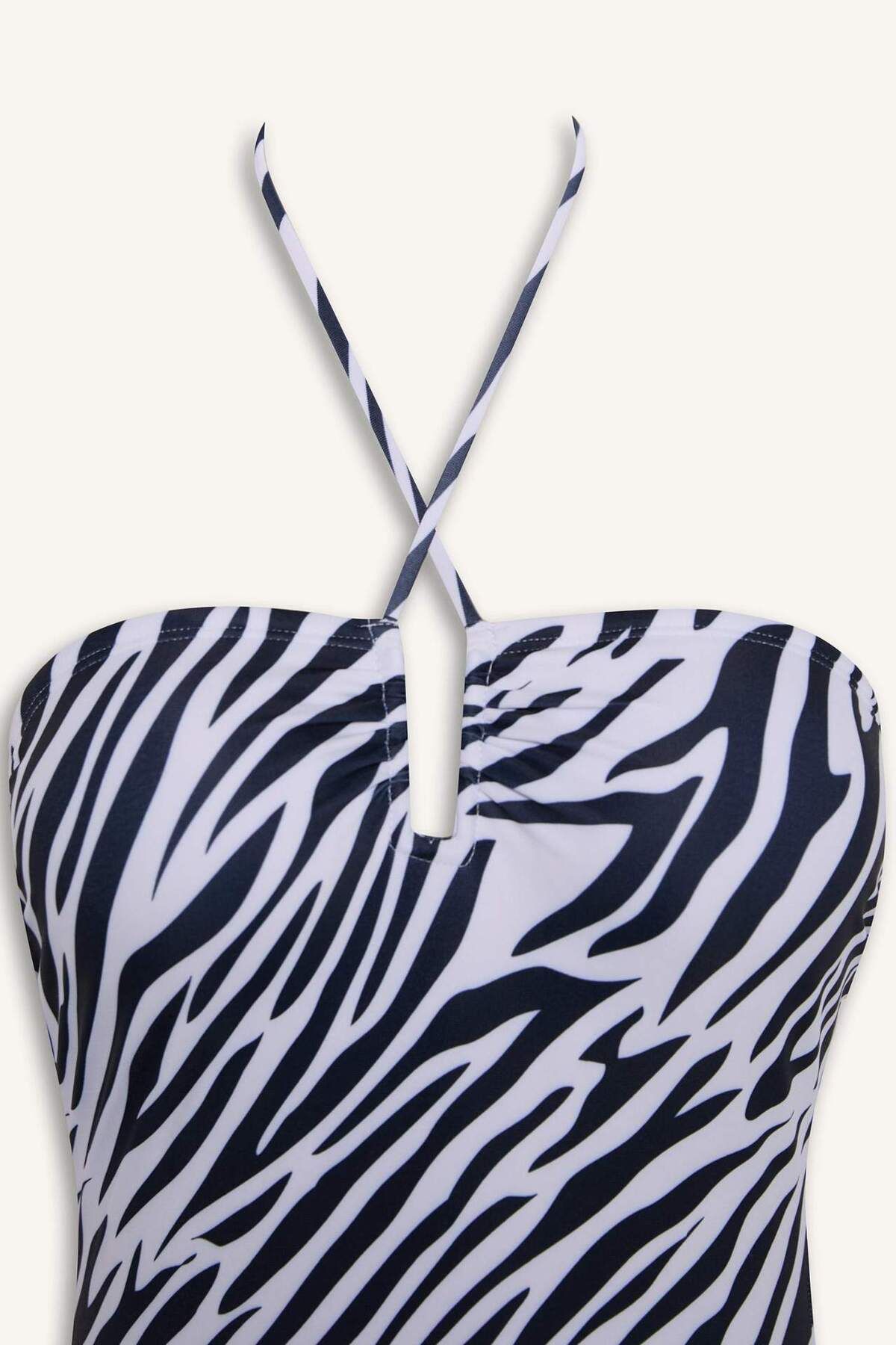 DeFacto-Regular Fit Zebra Patterned Swimsuit-Fall in Love E4351Ax25Sm 8