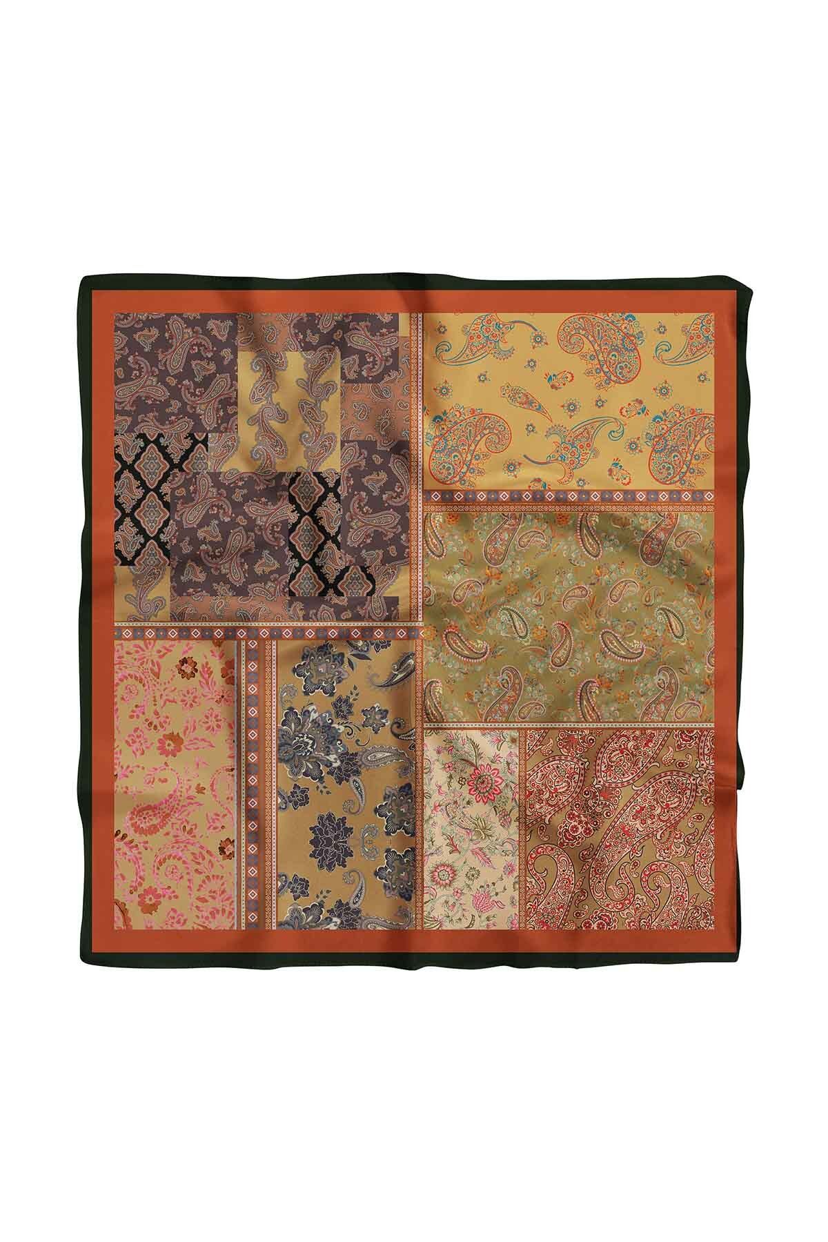 Modabutik-Z28 Γυναικείο έθνικ μοτίβο 50x50 Bandana Hyl Dg01272-22 1