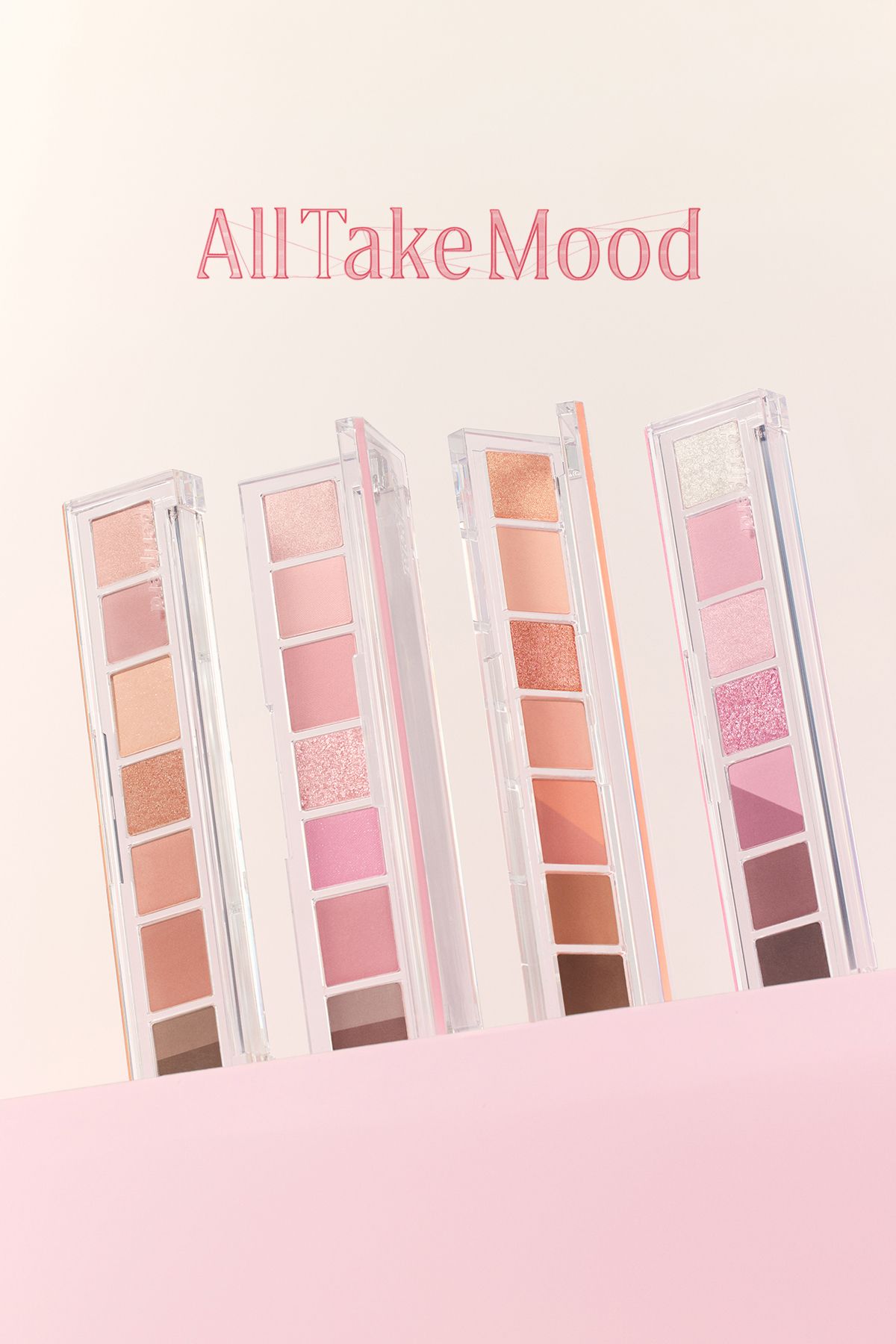 PERIPERA-Peripera All Take Mood Palette 001 - 5 Different Pigmented Textured Headlight Palette, Whisper of Spring Coral 7