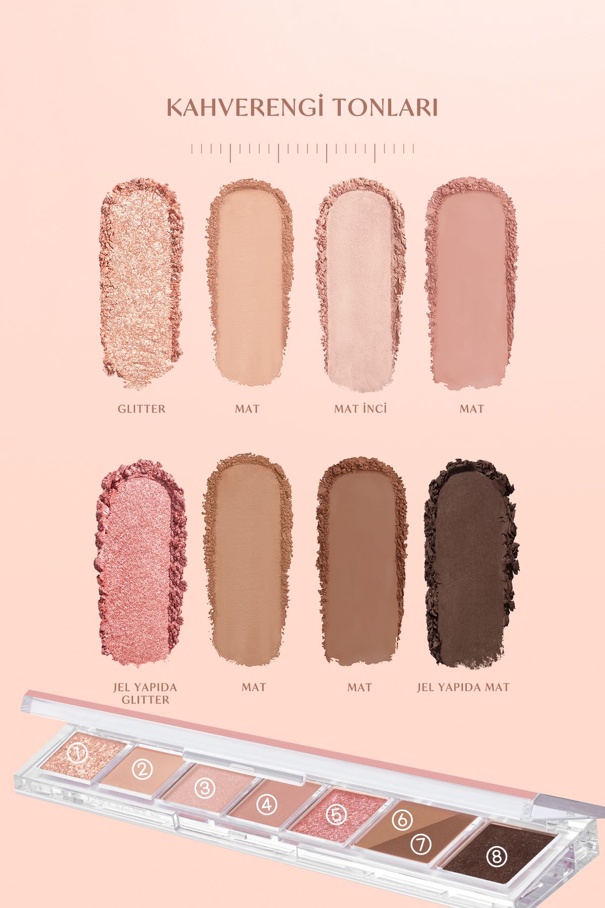 PERIPERA-Peripera All Take Mood Palette 005 - 5 Different Pigmented Textured Headlight Palette,'No Acorn Passes by Autumn' 2