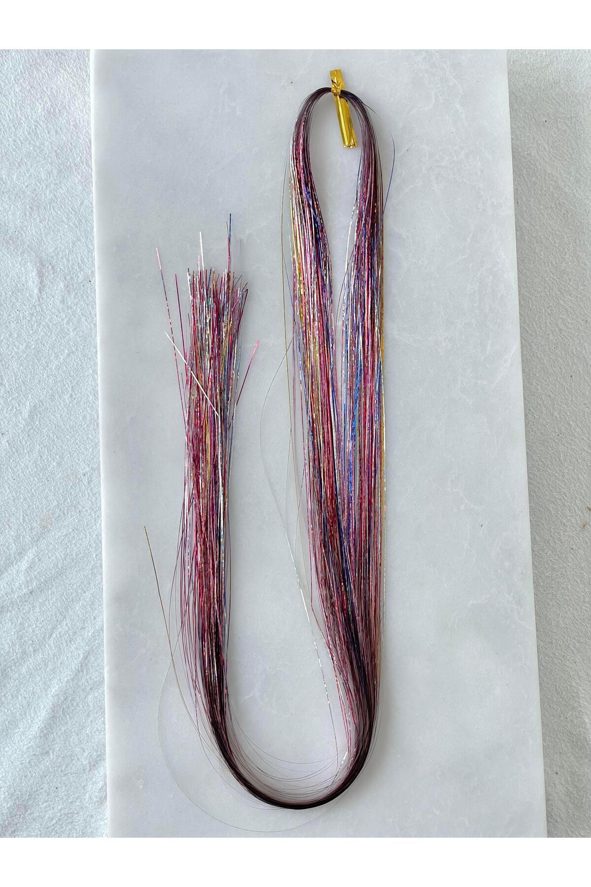 Seda Bijuteri Tinsel Bağlamalı Saç Simi Renkli