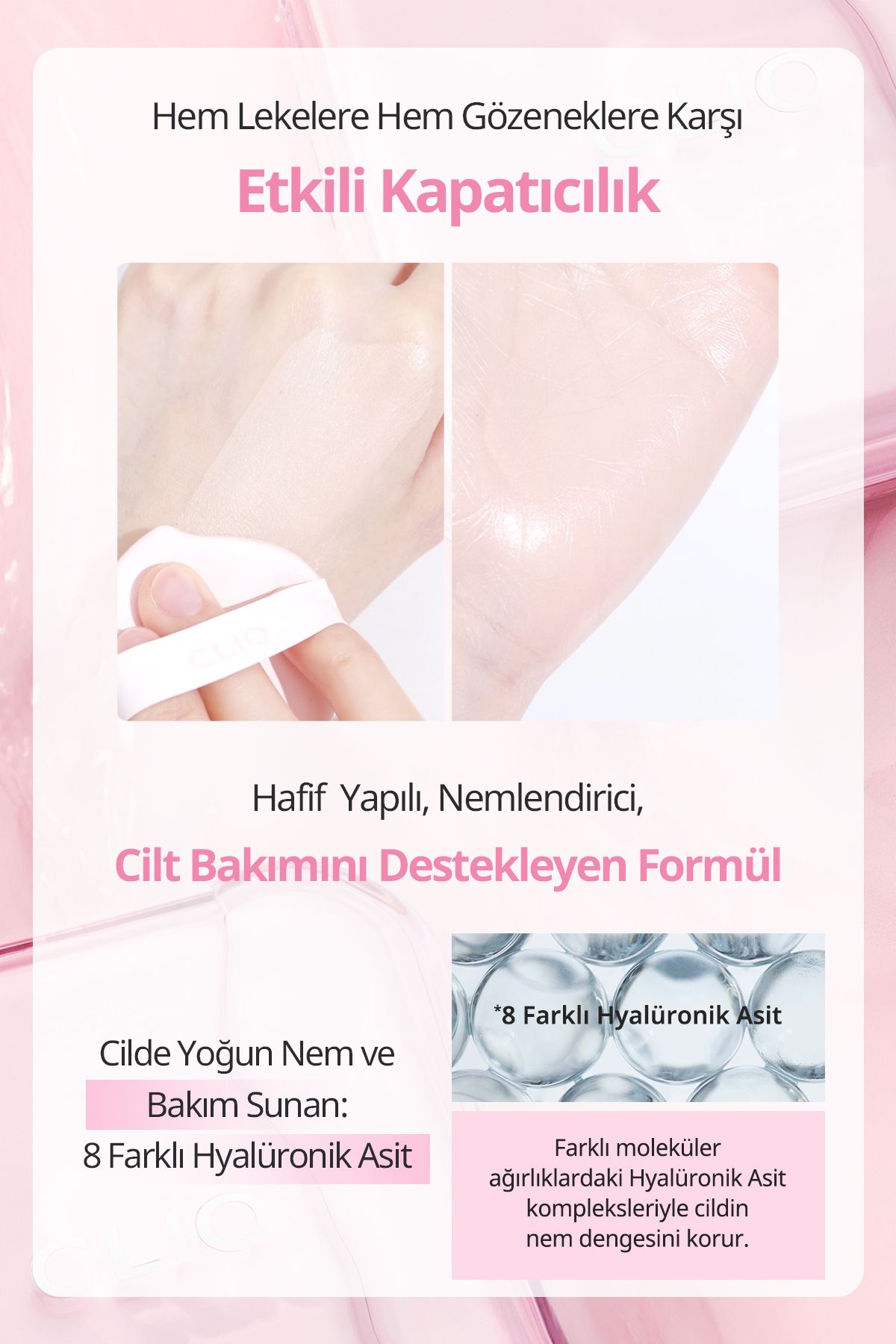 CLIO-Kill Cover Mesh Glow Essential Cushion Set with Hyaluronic Acid Content (23N Ginger) Spf50 Pa 6