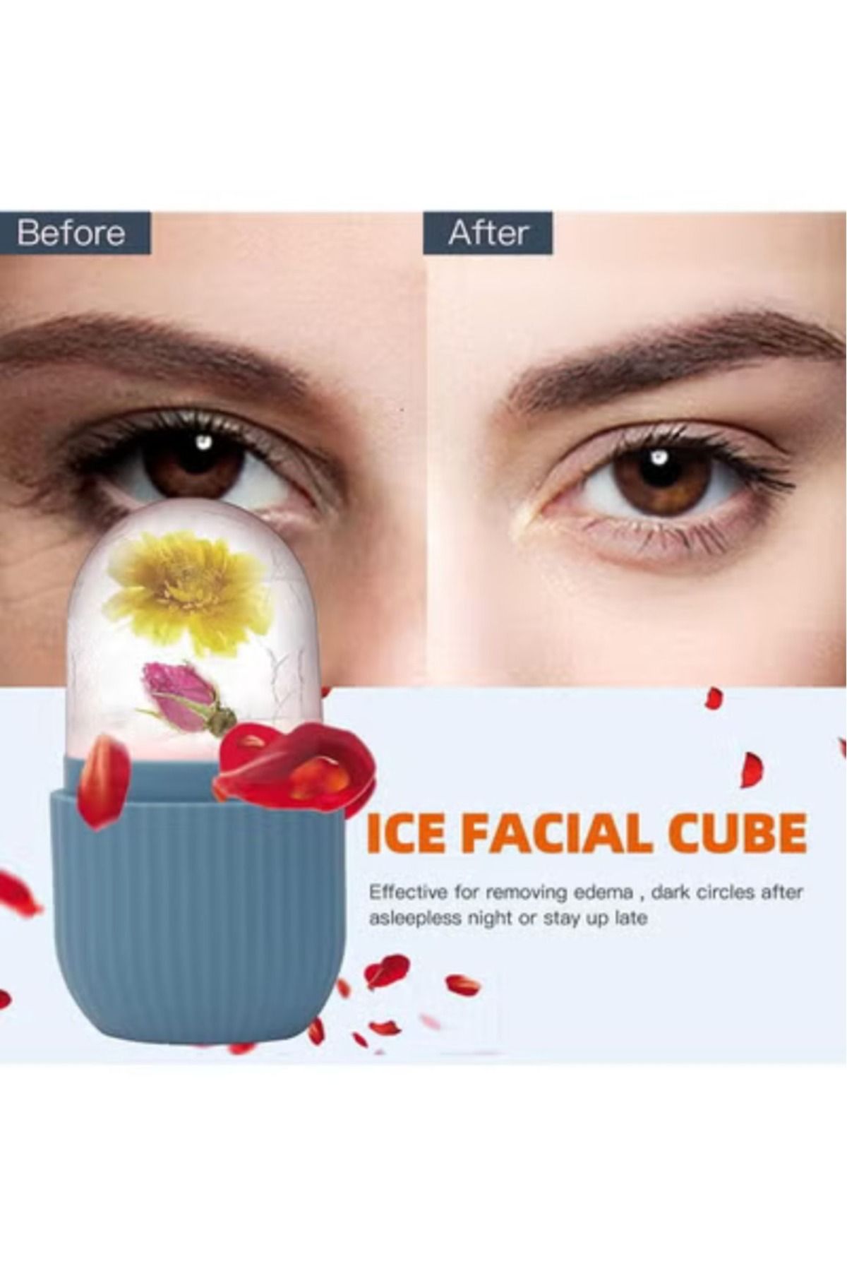 Prime by Javaudan-Ice Mold Ice Maker for Face with Anti-Leak & Drip System, Contour Cube Ice Roller, Silicone Ice Hold 4