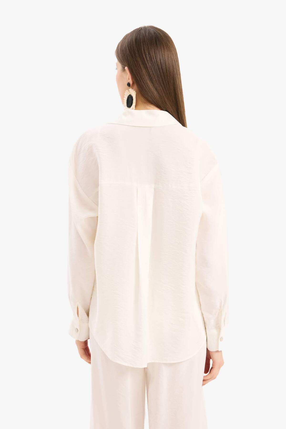 DeFacto-Regular Fit Beach Shirt-Fall in Love E1167Ax25Sm 6