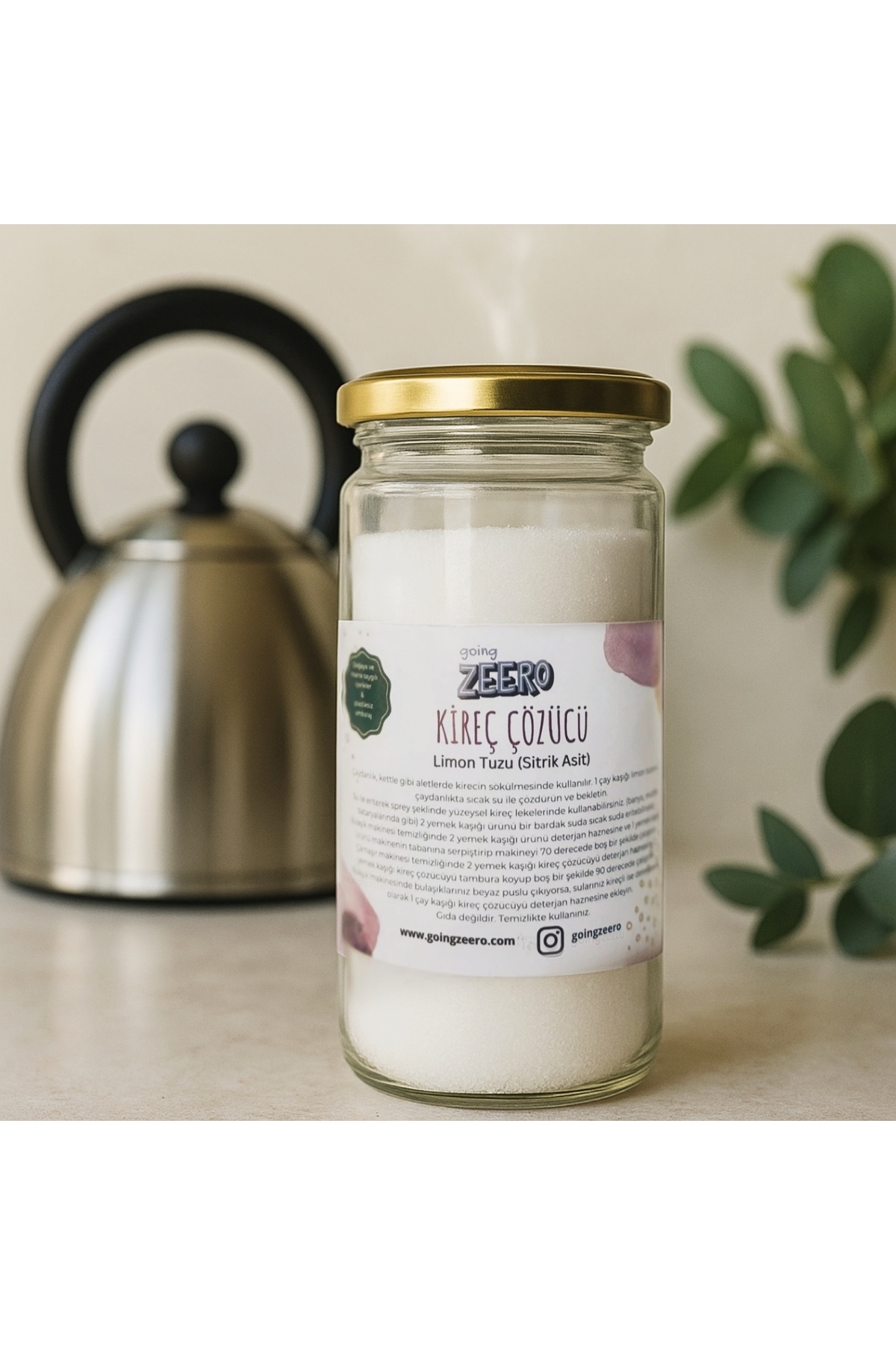 Going Zeero Doğal Kireç Çözücü & Bulaşık Makinesi Temizleyici Büyük Boy - 400 gr