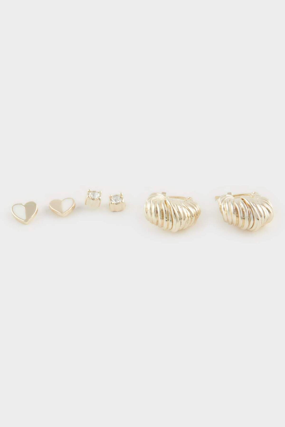 DeFacto-Women's 3-Piece Gold Earrings E3062Axns 1