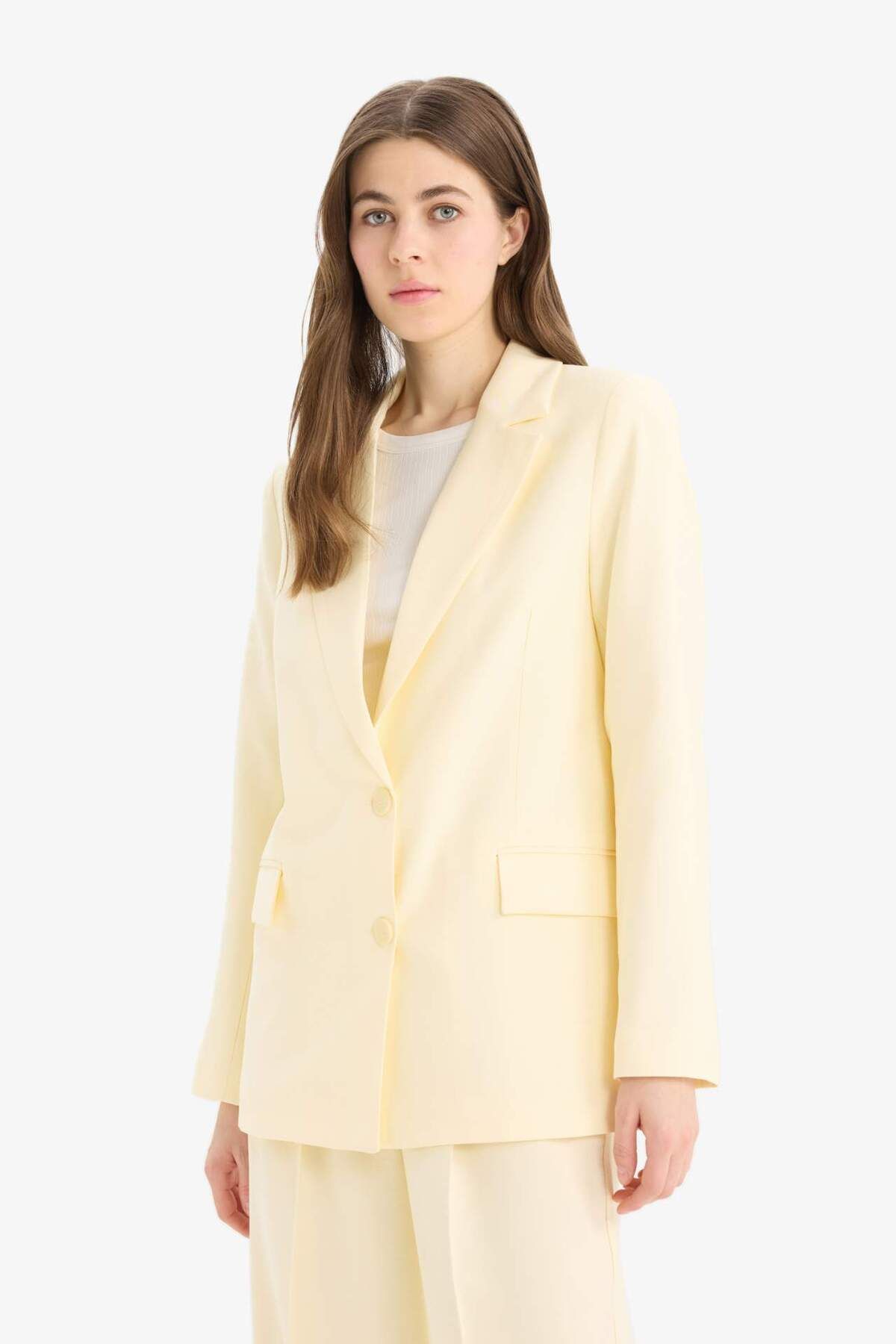 DeFacto-Afra X Loose Fit Double Breasted Lapel Button Blazer Jacket Z8276Az25Sp 3
