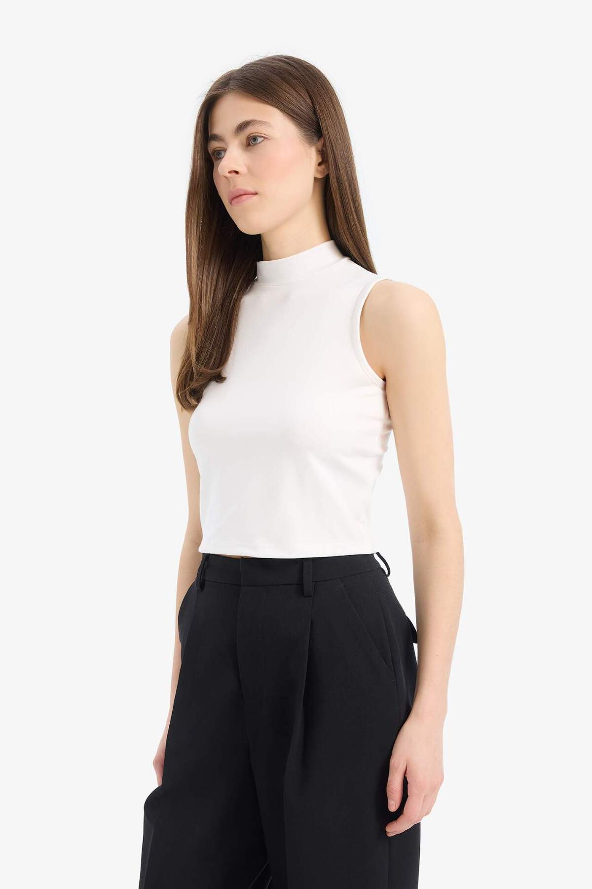 DeFacto-Slim Fit Slim Fit Half Turtleneck Undershirt E4677Ax25Sp 3