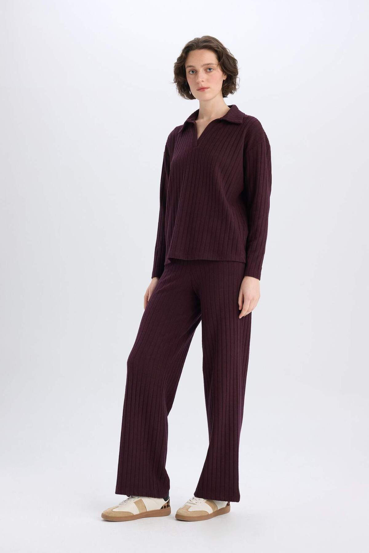 DeFacto-Regular Fit Cord Camisole Winterhose Normale Taille B2405AX25SP 2