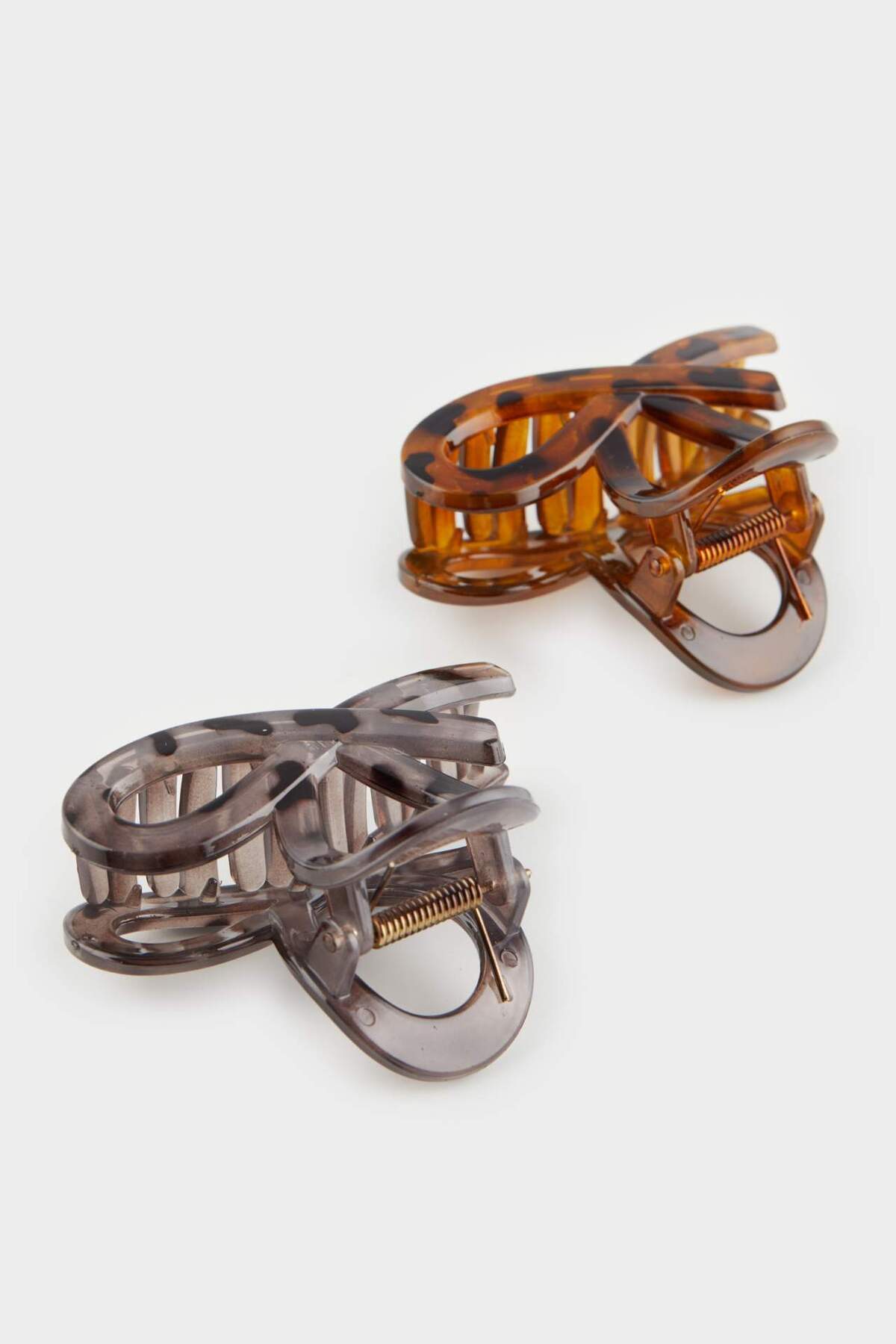 DeFacto-Damen Leopard Print 2 Stück Riegel Schnalle E5740axns 3