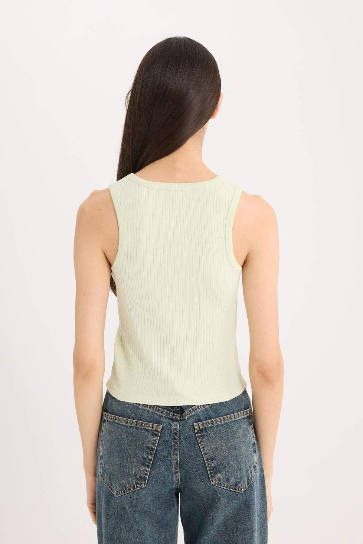 DeFacto-Slim Fit Dar kesim Halter Basic Uni Strukturierte Unterwäsche A8859AX25SP 6