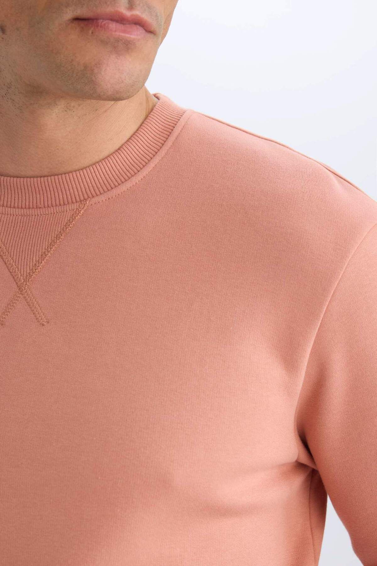 DeFacto-Regular Fit Mikina s kulatým výstřihem Silná Basic Jednoduchá T3777AZ25SP 5