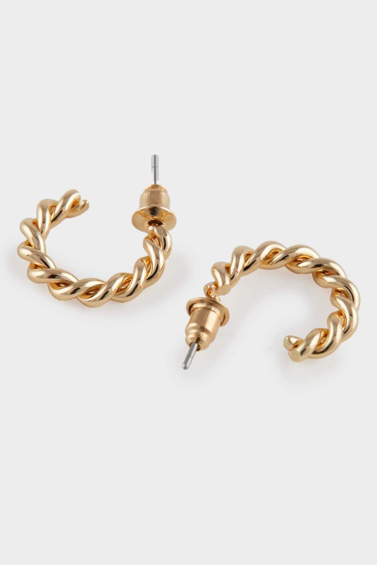 DeFacto-Damen 2 Stück Perlen Gold Ohrringe E3989AXNS 3