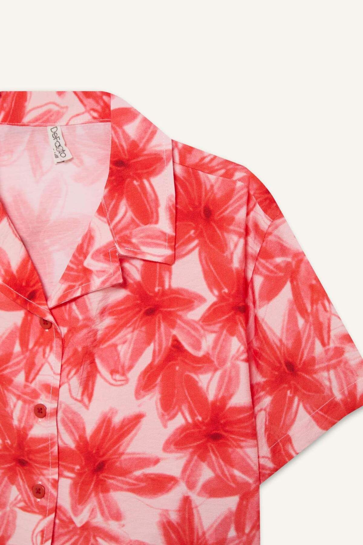 DeFacto-Kurzärmliges, gemustertes Crop-Shirt für Mädchen D7640A825SM 8