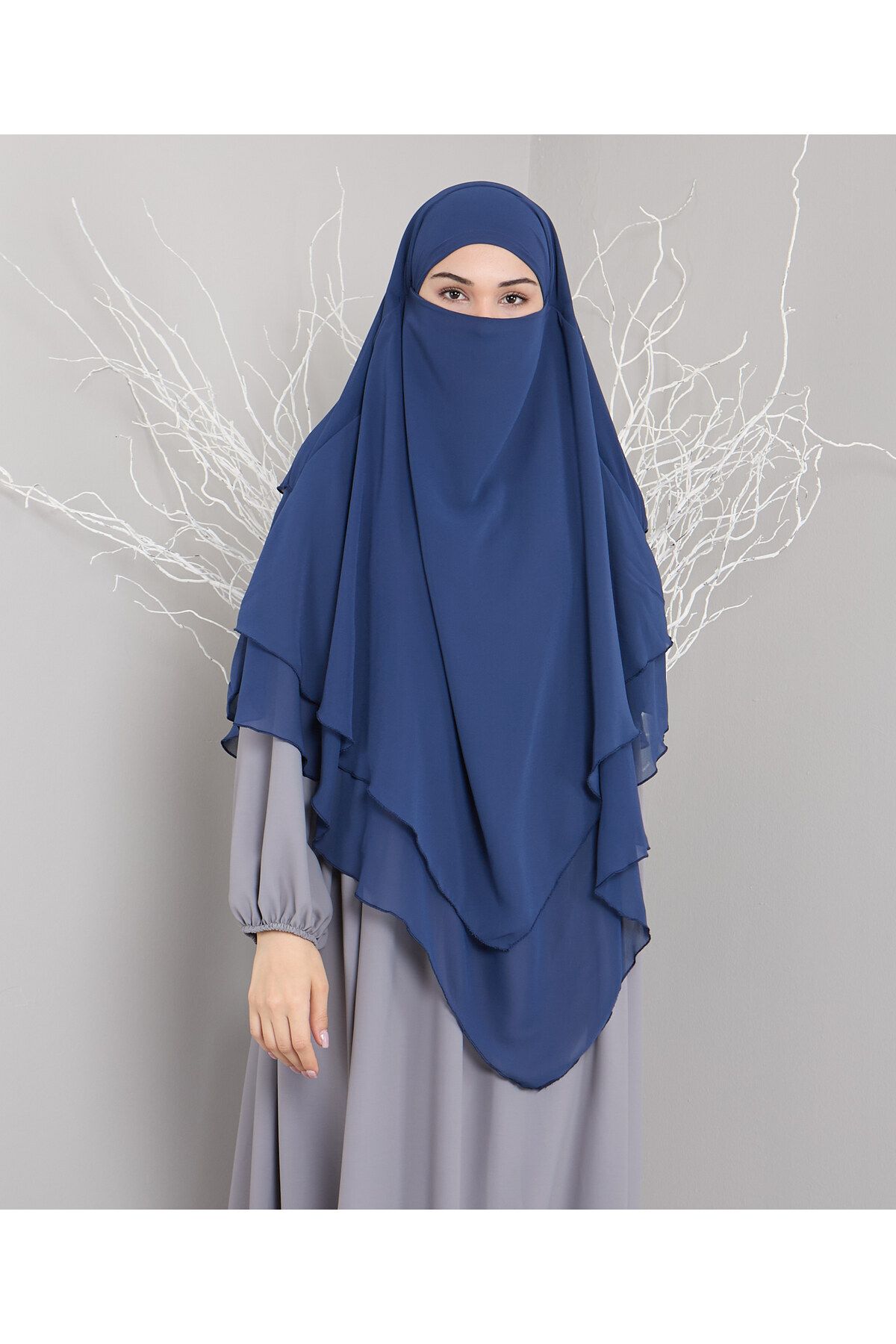 Mihrisina collection-3 Layer Sufle Hijab Khi̇mar Ready Turban Shal Standard Size Practical 3