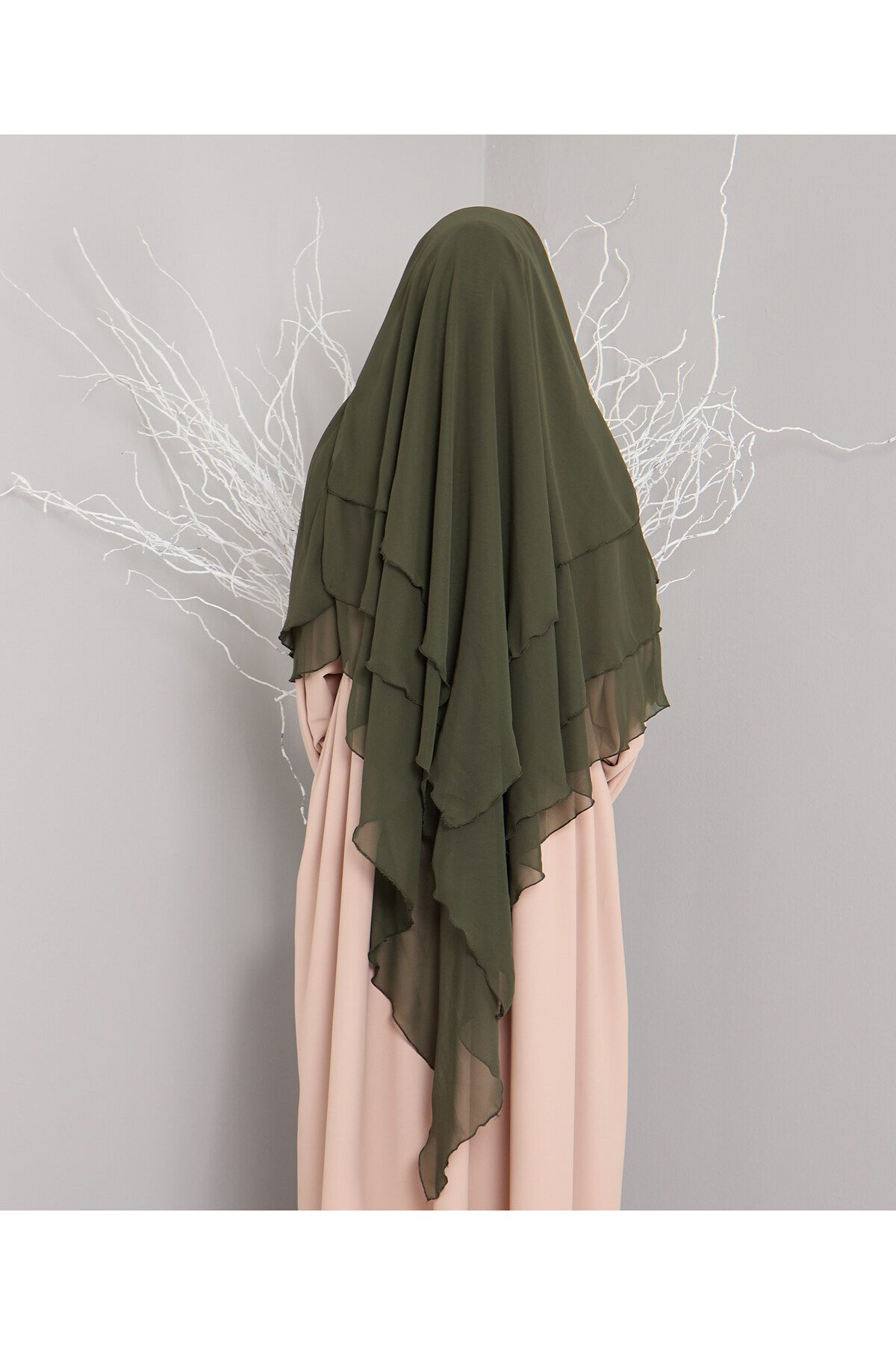 Mihrisina collection-3 Layer Sufle Hijab Khi̇mar Ready Turban Shal Standard Size Practical 2
