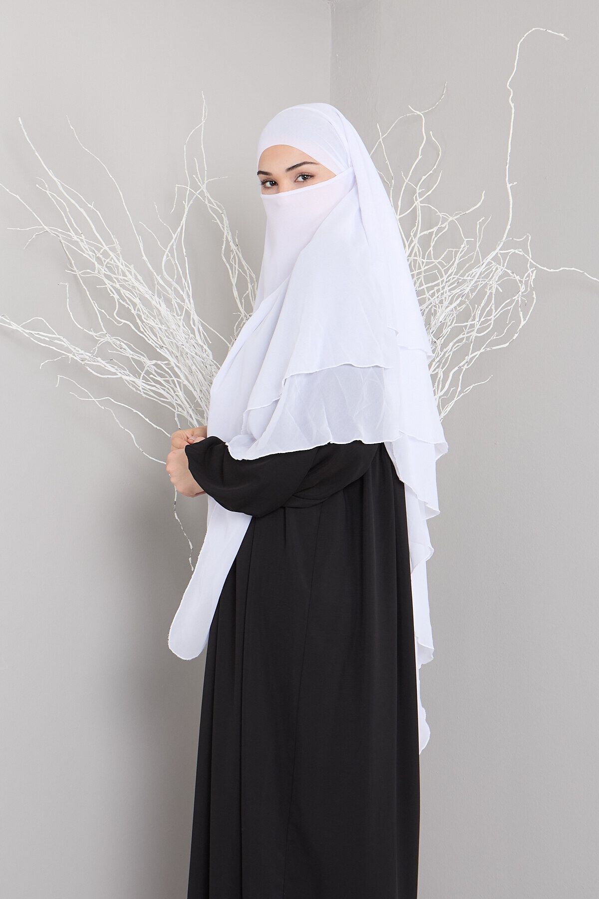 Mihrisina collection-3 Layer Sufle Hijab Khi̇mar Ready Turban Shal Standard Size Practical 4
