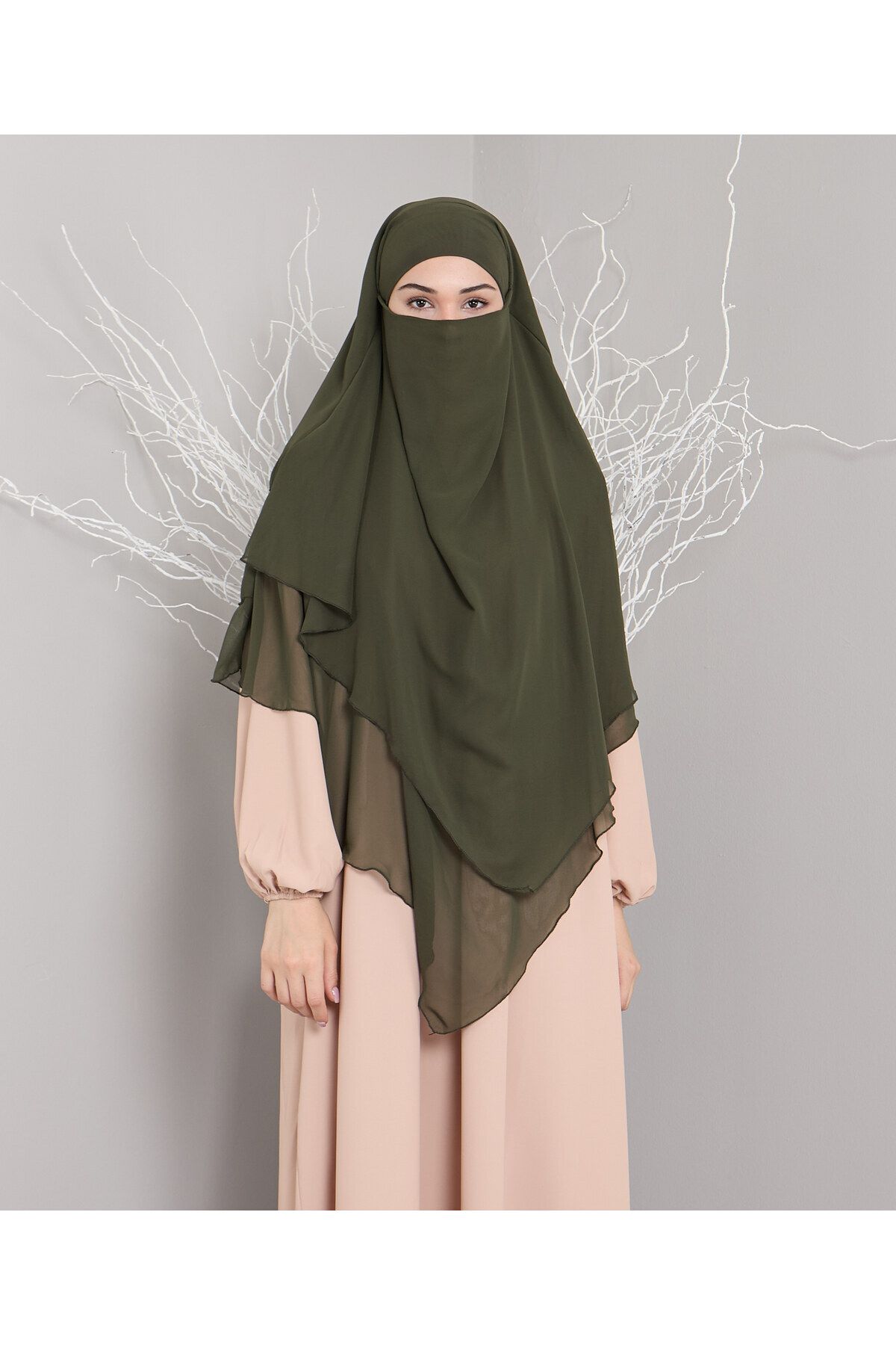 Mihrisina collection-3 Layer Sufle Hijab Khi̇mar Ready Turban Shal Standard Size Practical 3