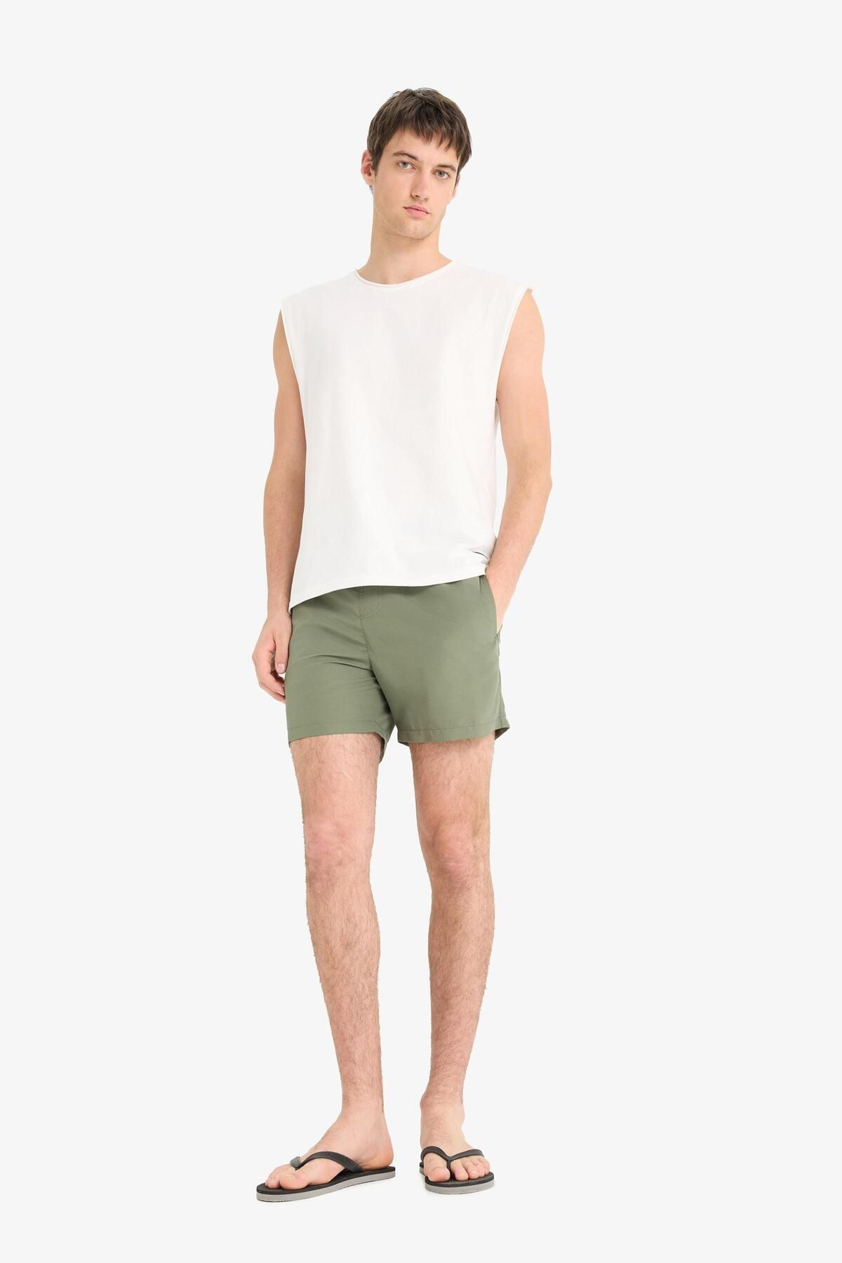 DeFacto-Regular Fit Mesh Lined Above Knee Swim Shorts E4736Ax25Hs 3