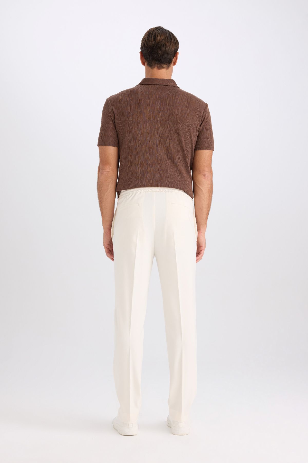 DeFacto-Summer Fabric Jogger Pants Elastic Waist with Lace-Up Straight Leg Stretching All Directions with Pockets A9943Ax25Sp 6