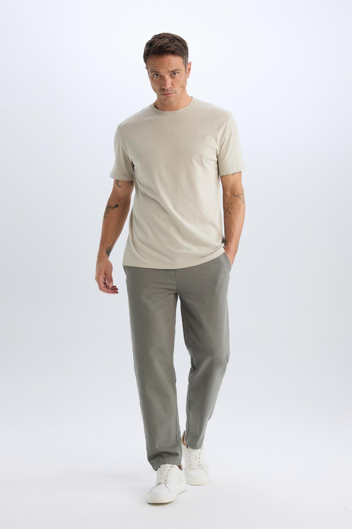 DeFacto-Baumwollhose mit normaler Passform D1045AX25SP 2