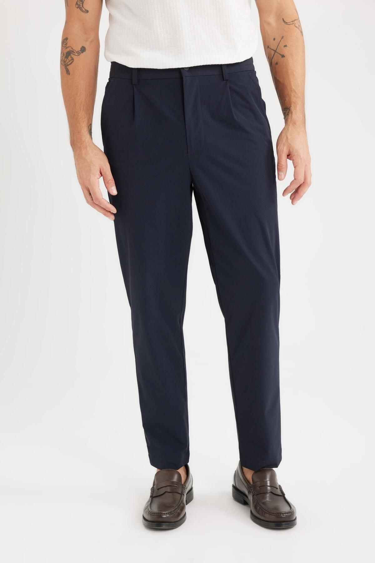 DeFacto-Pantaloni de vară Jogger cu picior drept, care se întind în toate direcțiile B6551AX25SP 6
