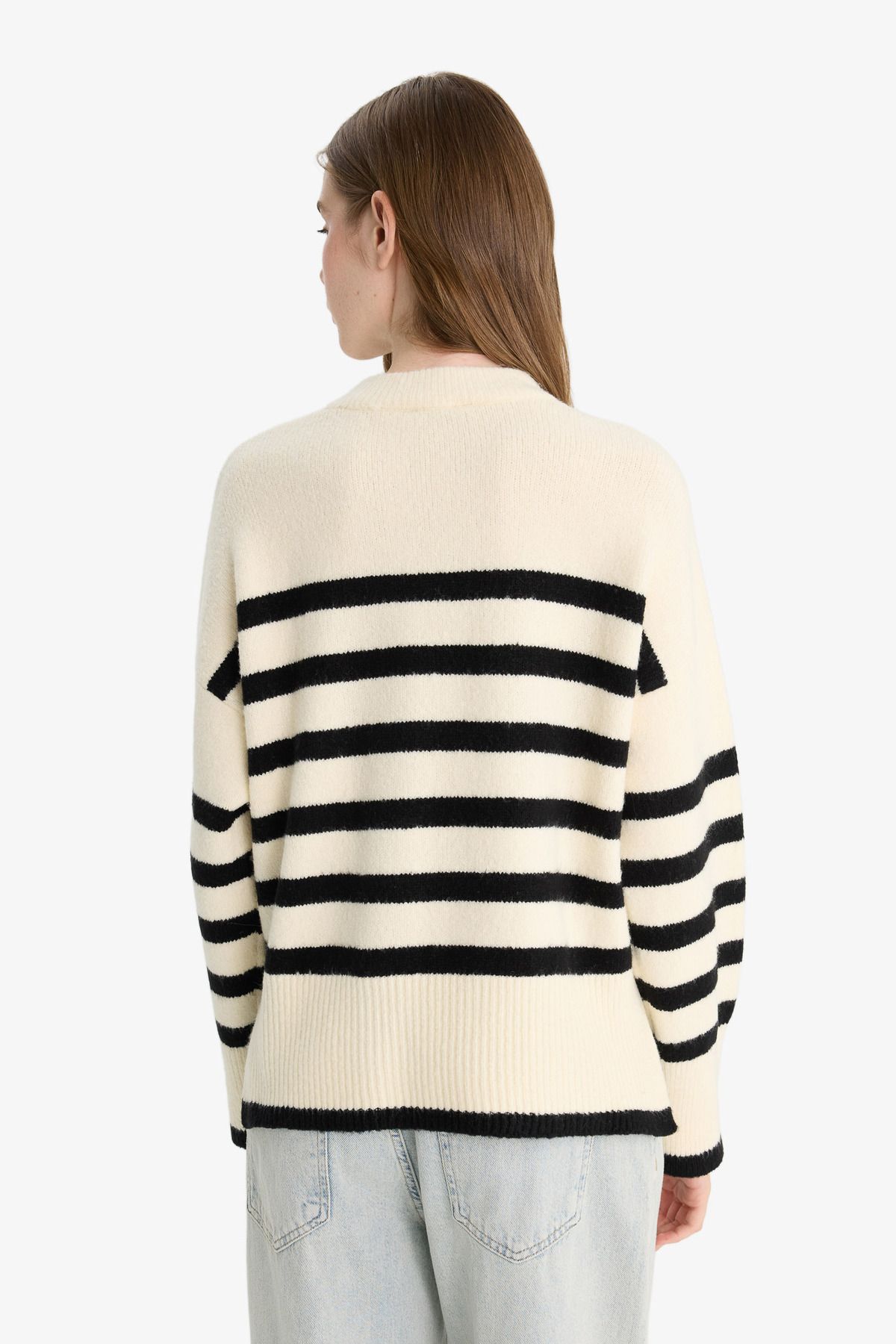 DeFacto-Oversize Wide Fit Half Turtleneck Sweater A7047Ax25Wn 6