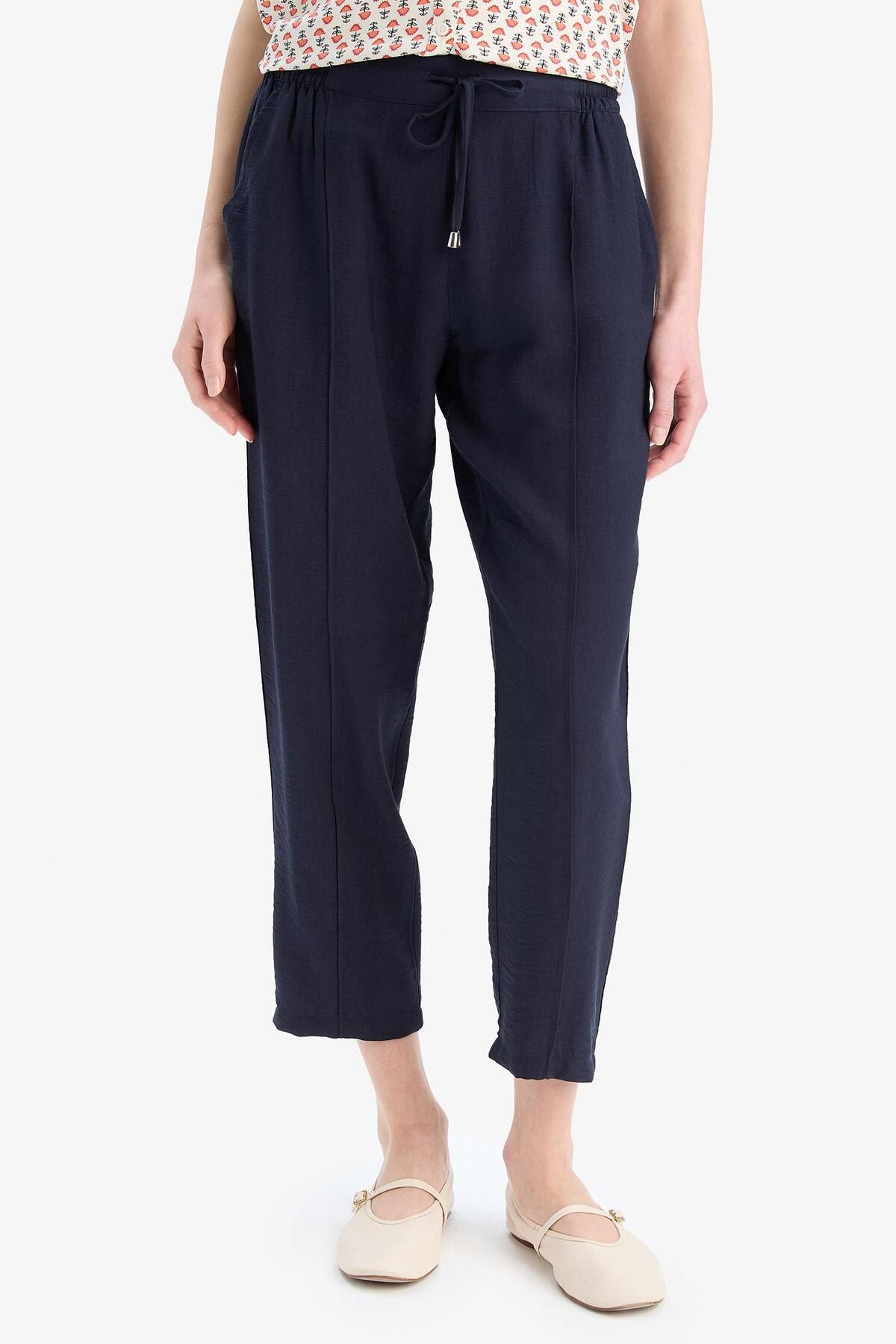 DeFacto-Pantaloni Jogger Fit cu talie elastică cu picioare drepte D2573AX25SP 4