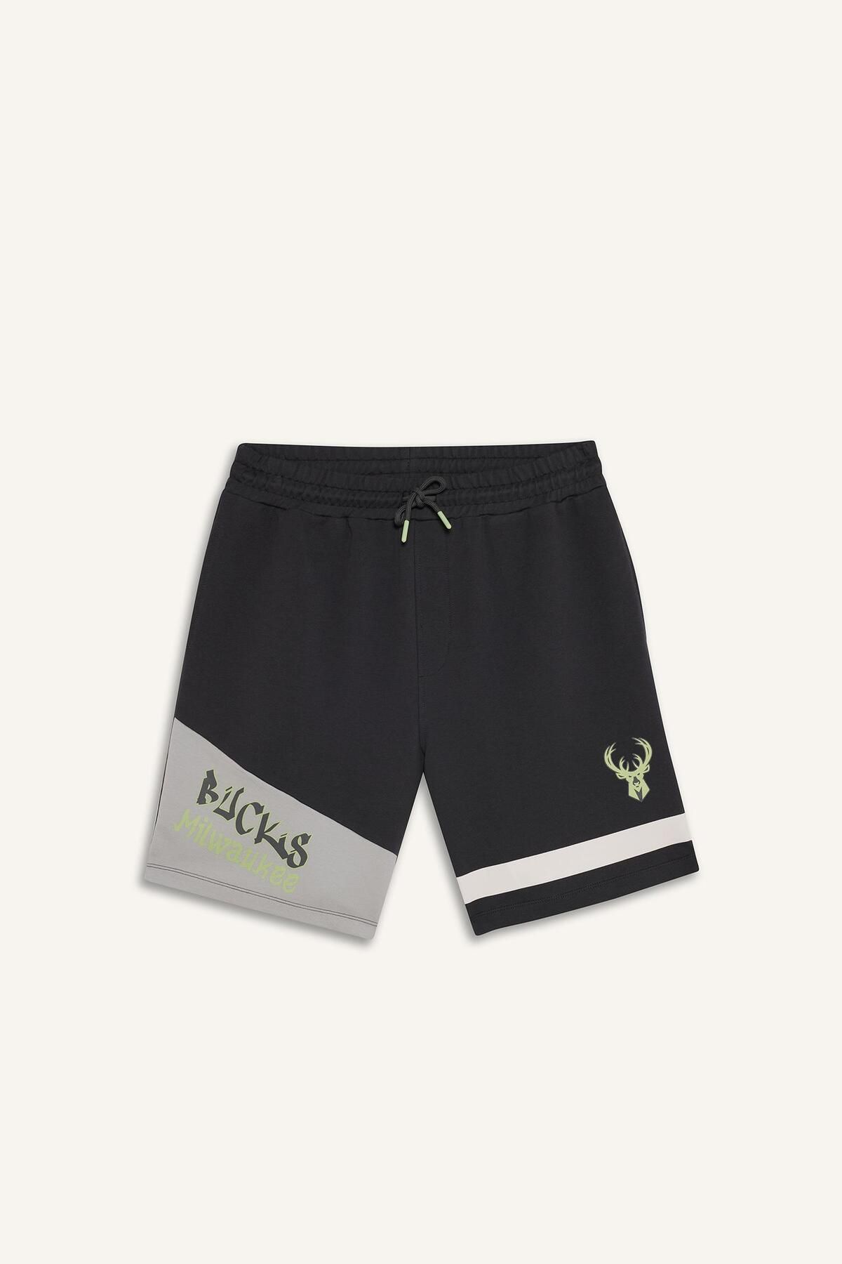 DeFacto-NBA Milwaukee Bucks Standard Fit κοντό σορτς ποδιών E0212AX25SP 8