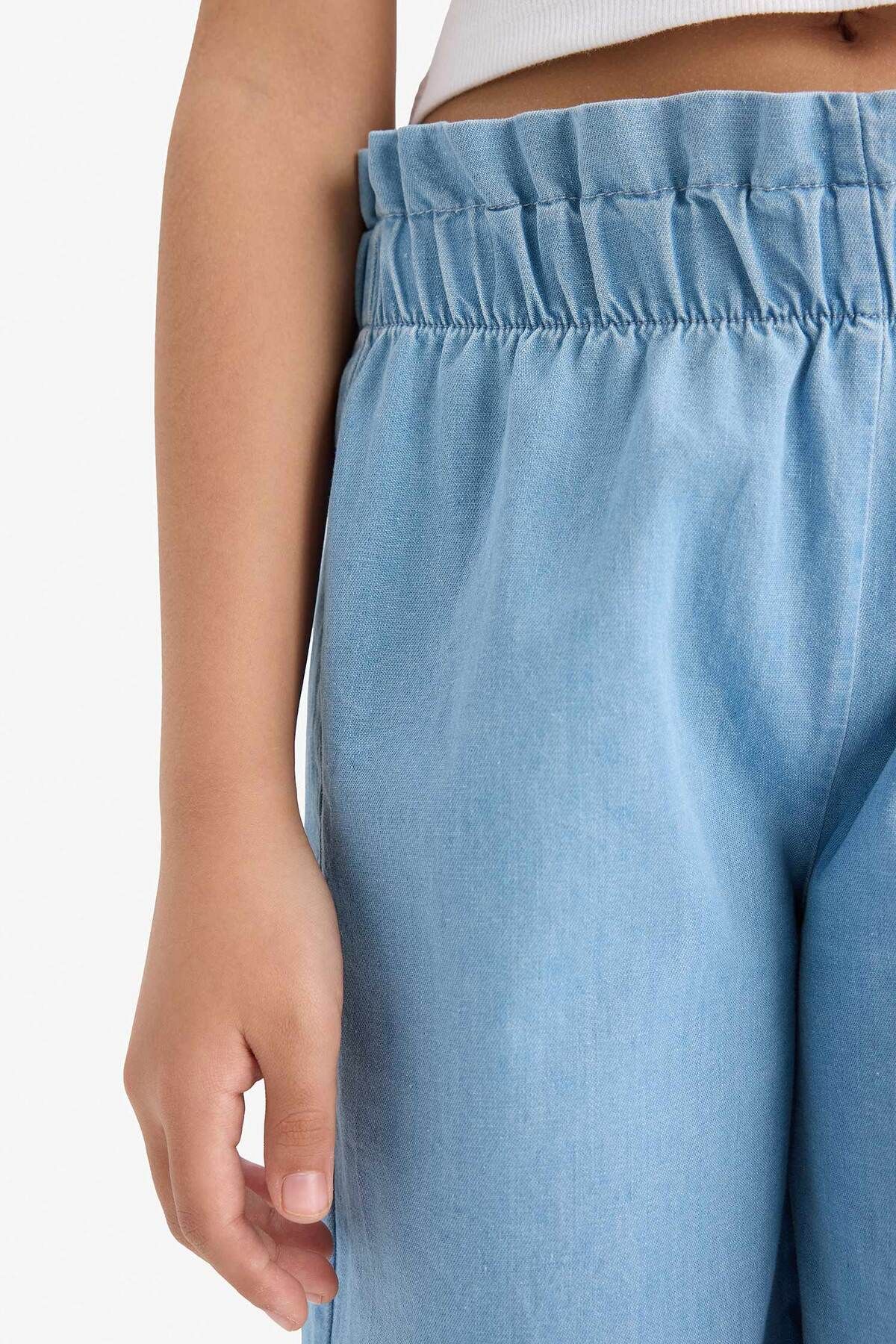 DeFacto-Hellblaue Mädchen-Jeanshose mit weitem Bein E6689a8/nm39 5