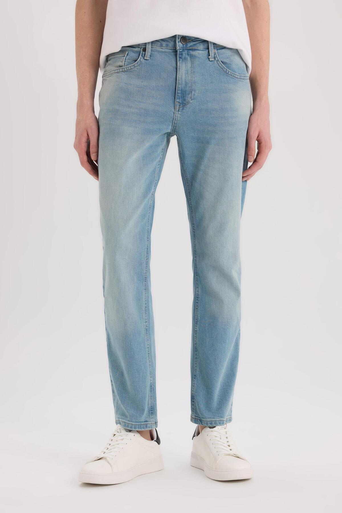 DeFacto-Sergio Regular Fit - Τζιν ποδιών κανονικής μέσης E5414AX25SP 4