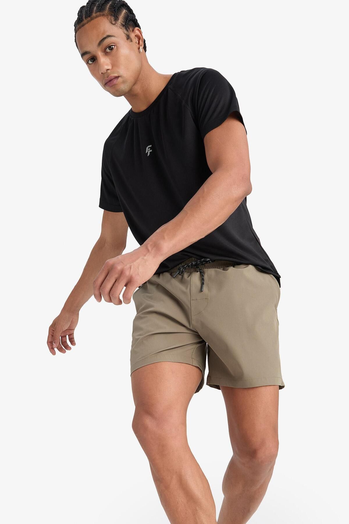 DeFacto-Defactofit Printed Flexible Textured Short Length Sportsman Swim Shorts C5138Ax25Hs 3