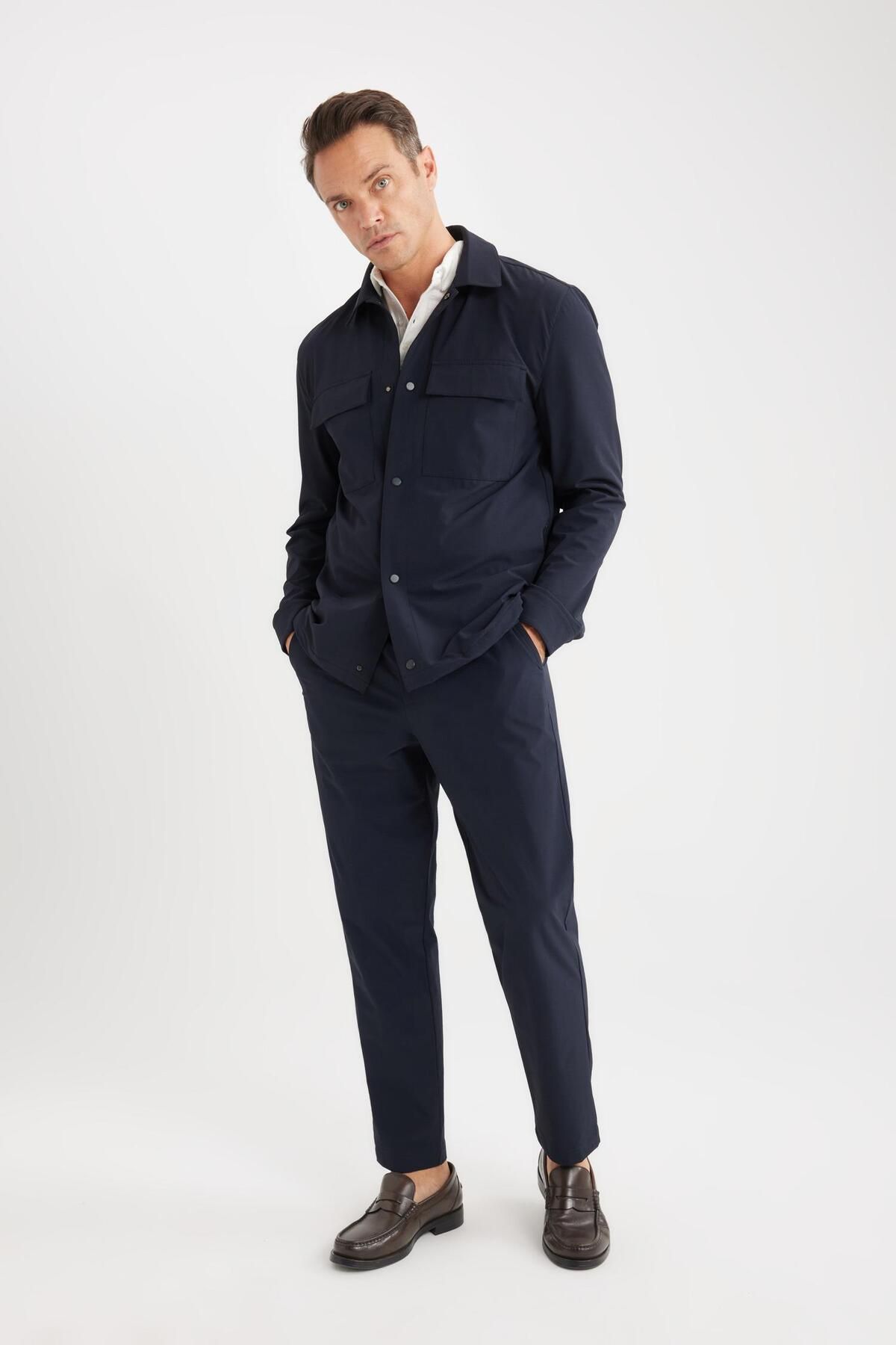 DeFacto-Pantaloni de vară Jogger cu picior drept, care se întind în toate direcțiile B6551AX25SP 3