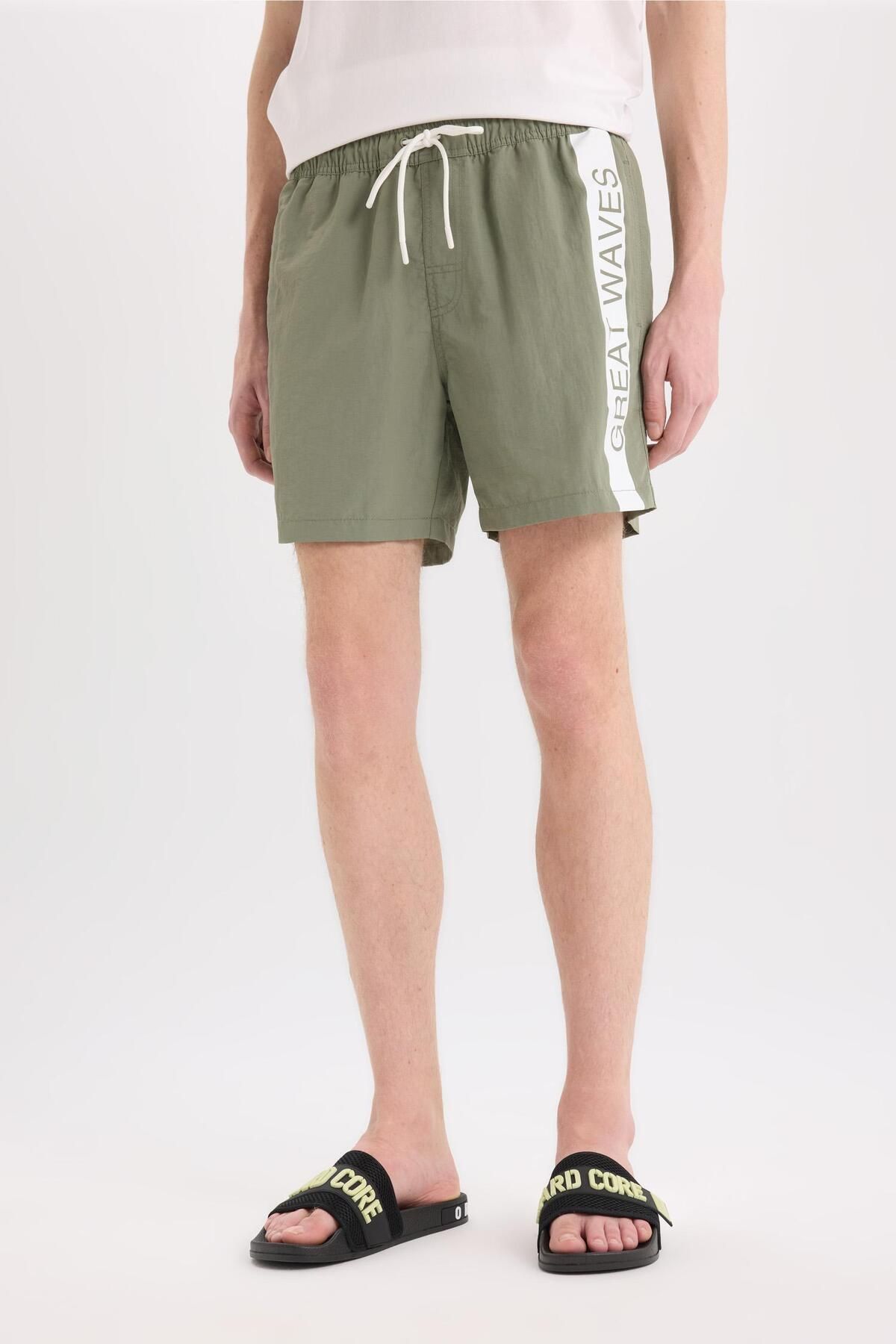 DeFacto-Fishnet Lined Above Knee Sea Shorts E0995Ax25Hs 4
