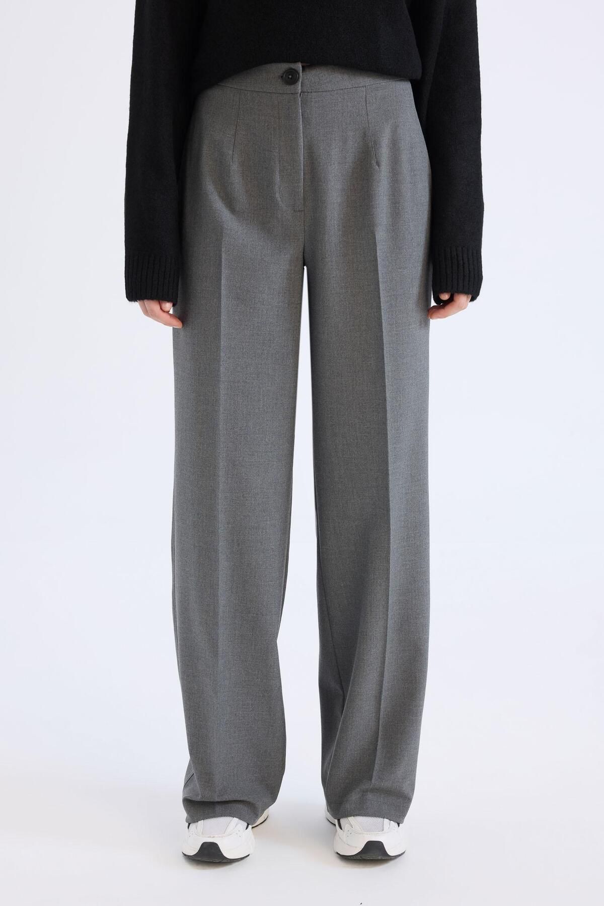 DeFacto-Basic-Hose mit hoher Taille und weitem Bein – C6402ax24au 4