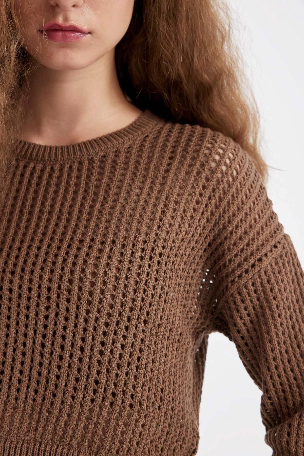 DeFacto-Pulover din tricot cu tăietură confortabilă 8