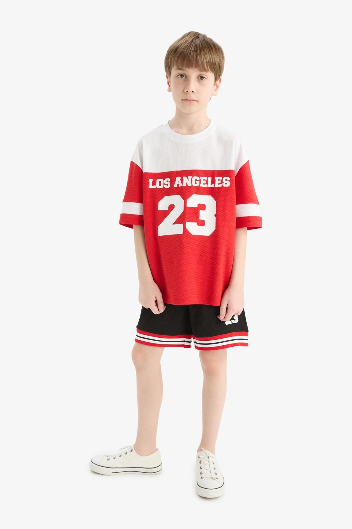 DeFacto-Boy's Printed Shorts with Elastic Waist F2419A825Hs 3