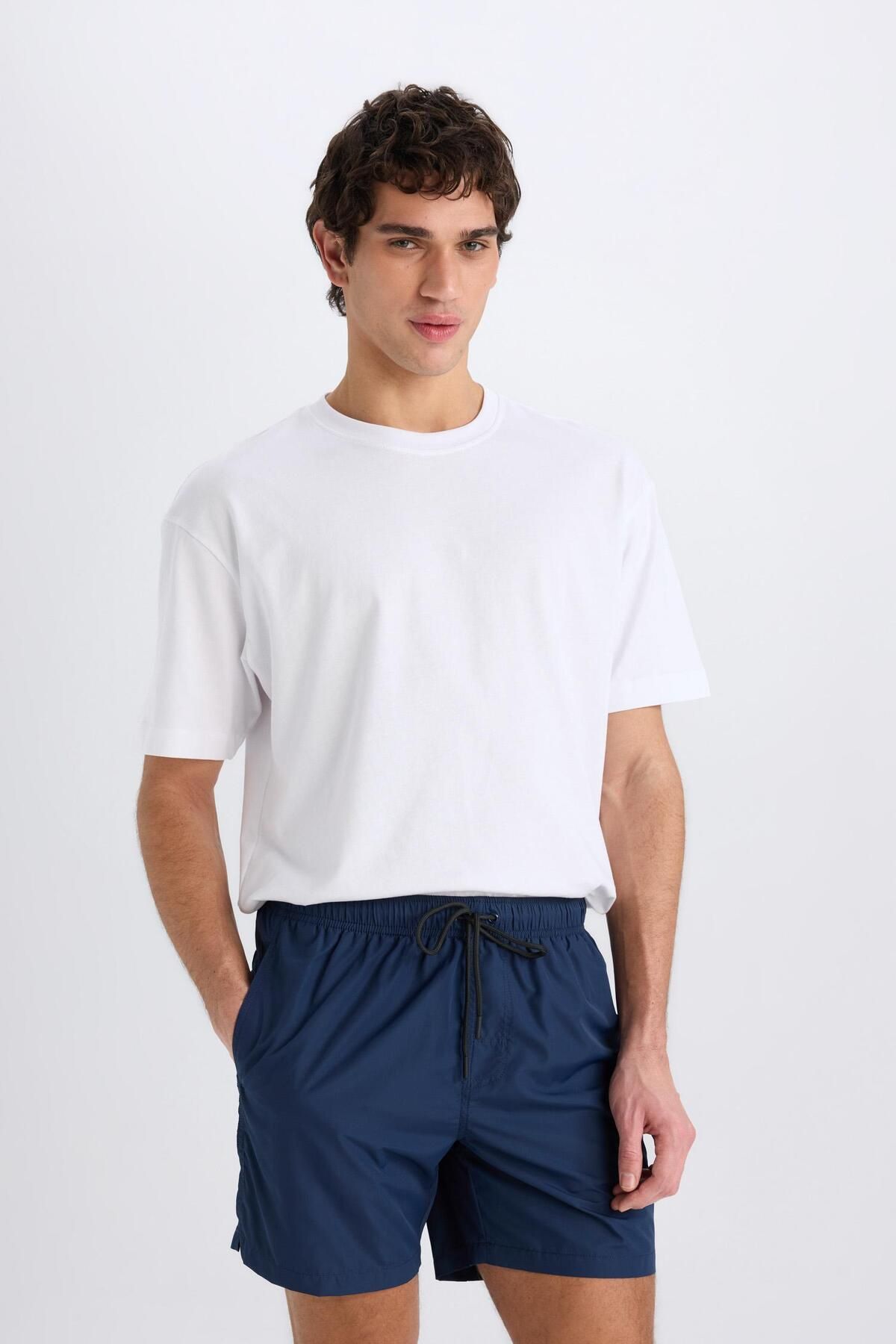 DeFacto-Mesh Lined Quick Dry Short Length Sea Shorts X2955Az25Hs 4