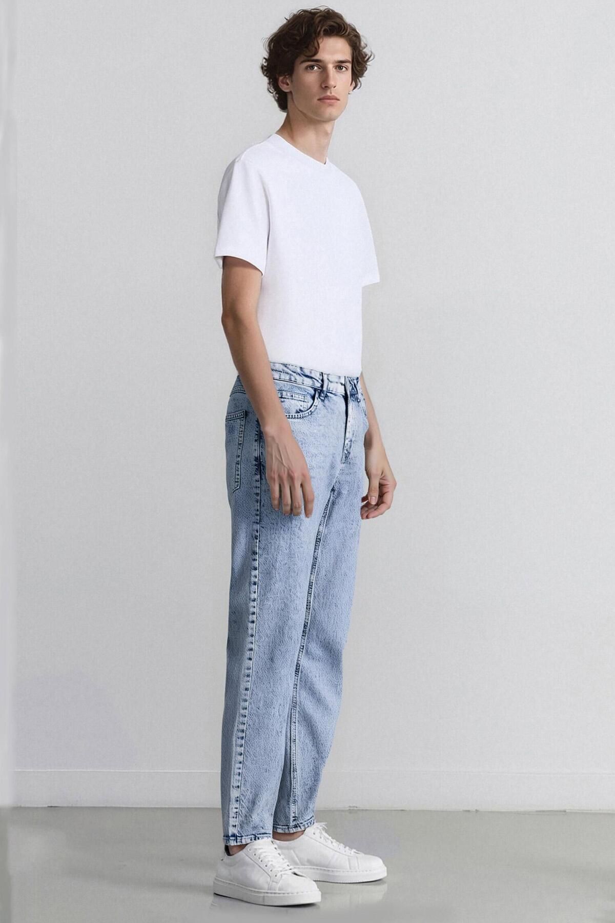DeFacto-Παντελόνι Slim Tapered Fit Skinny Fit D2008AX25SP 2