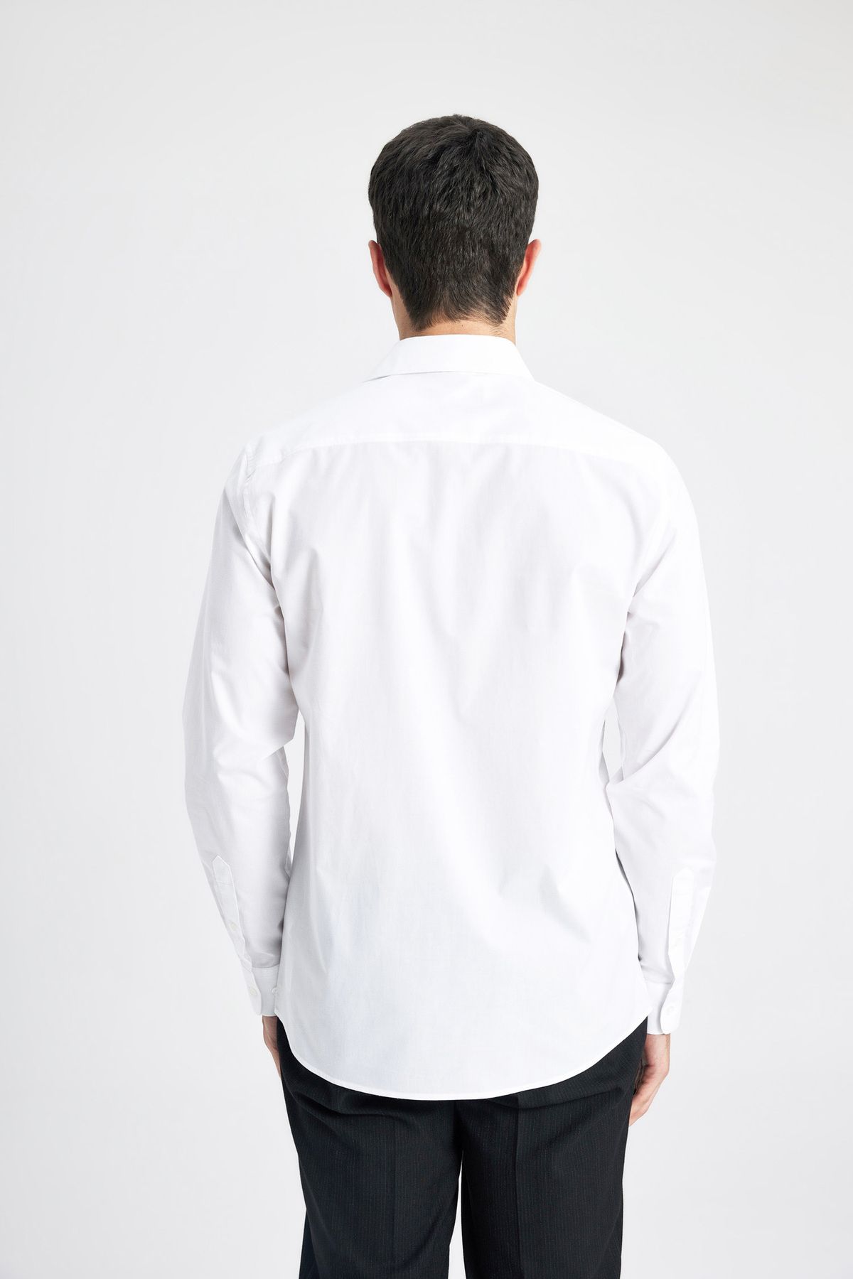 DeFacto-Італійський комір Slim Fit Gomlek Non Iron Utu Free Long Sleeve A7803ax23au 7