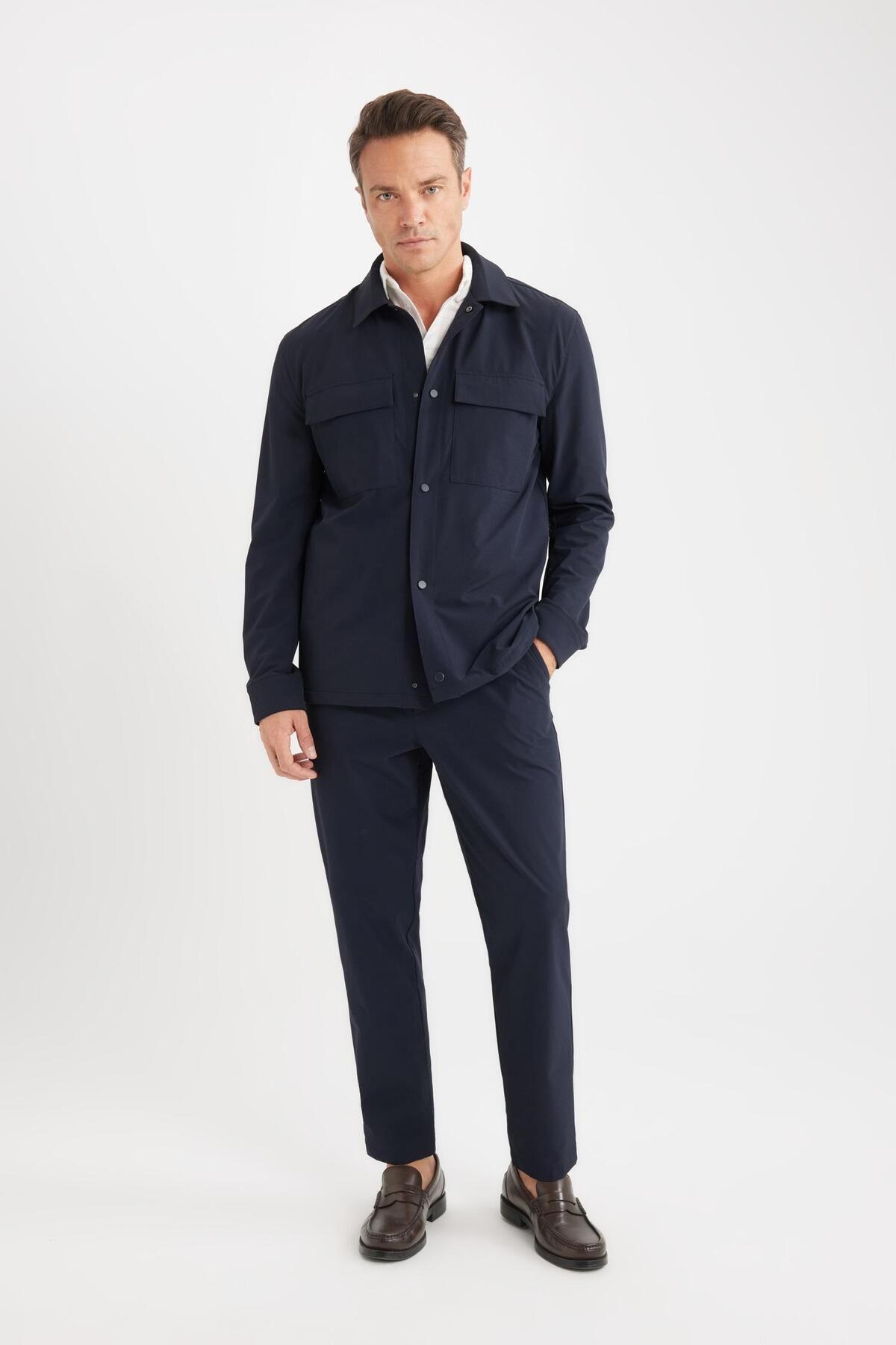 DeFacto-Pantaloni de vară Jogger cu picior drept, care se întind în toate direcțiile B6551AX25SP 4