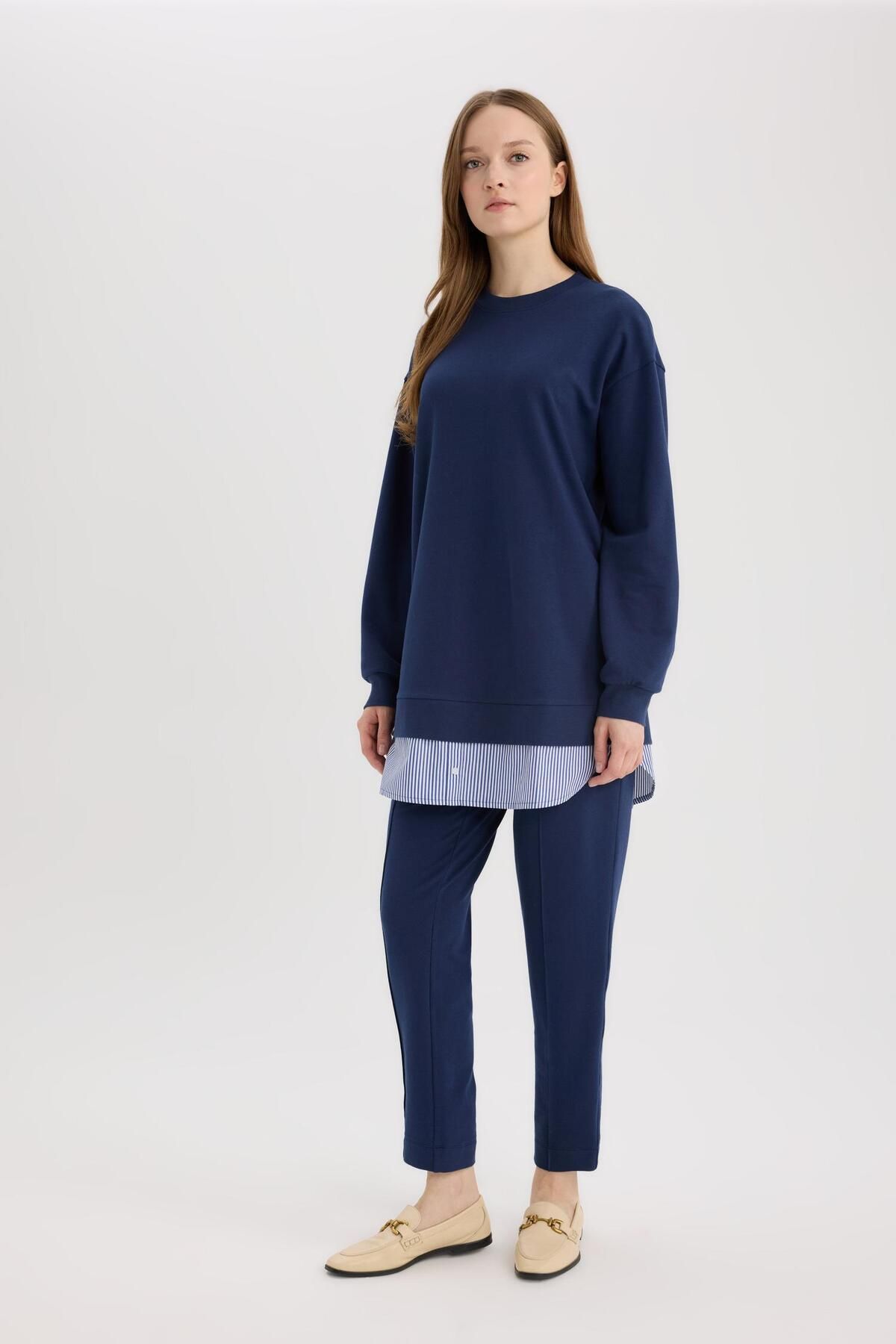 DeFacto-Harem Basic Plain Sweatshirt Fabric Trousers D9363Ax25Sp 2