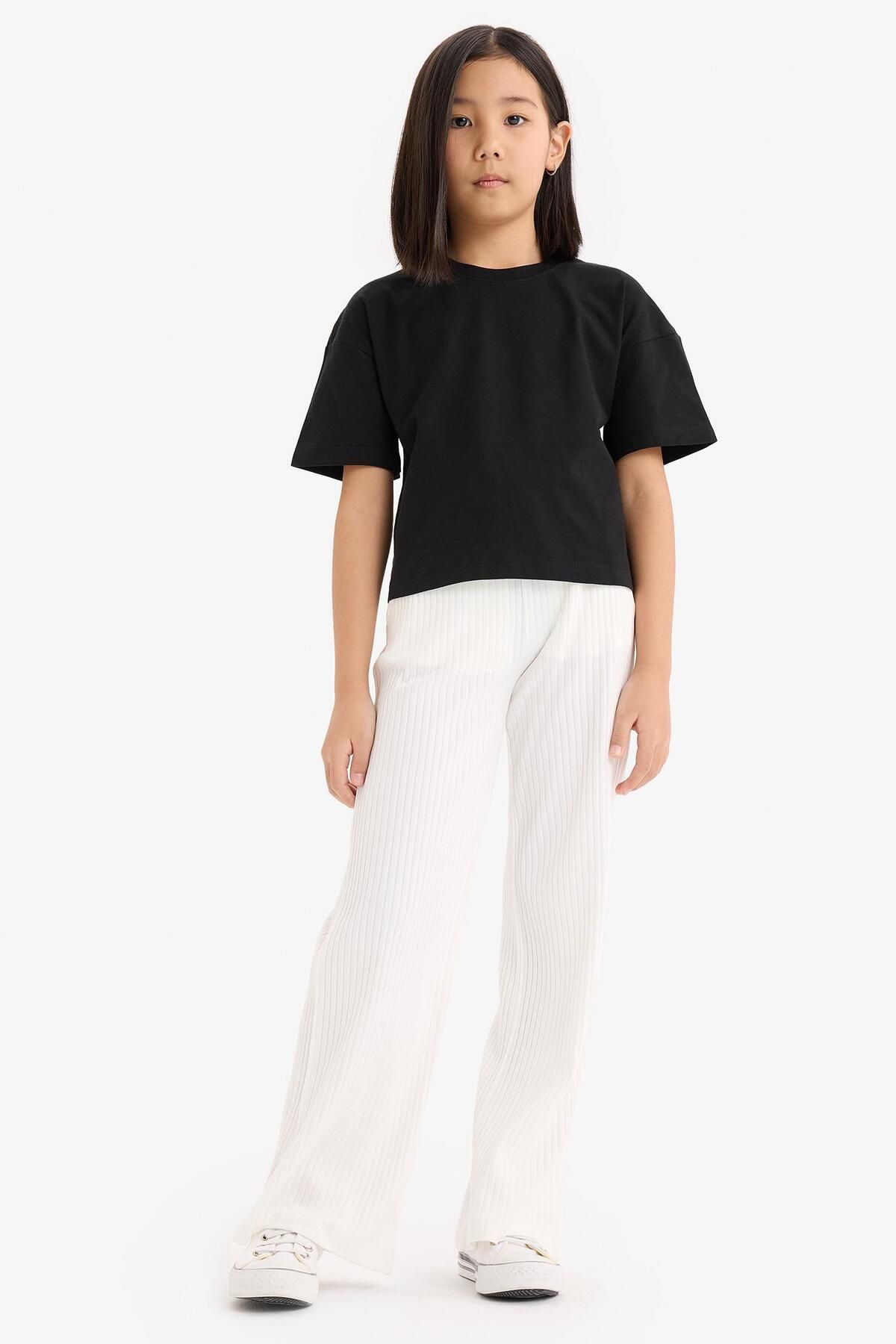 DeFacto-Mädchenhose mit weitem Bein und weitem Bein E1836A825SM 4