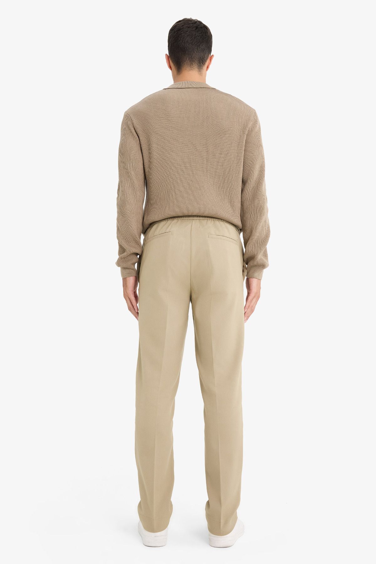 DeFacto-Pantaloni de jogger din țesătură de vară, talie cu șireturi, elastic, picior drept, elastic în toate direcțiile cu buzunare A9943AX25SP 7