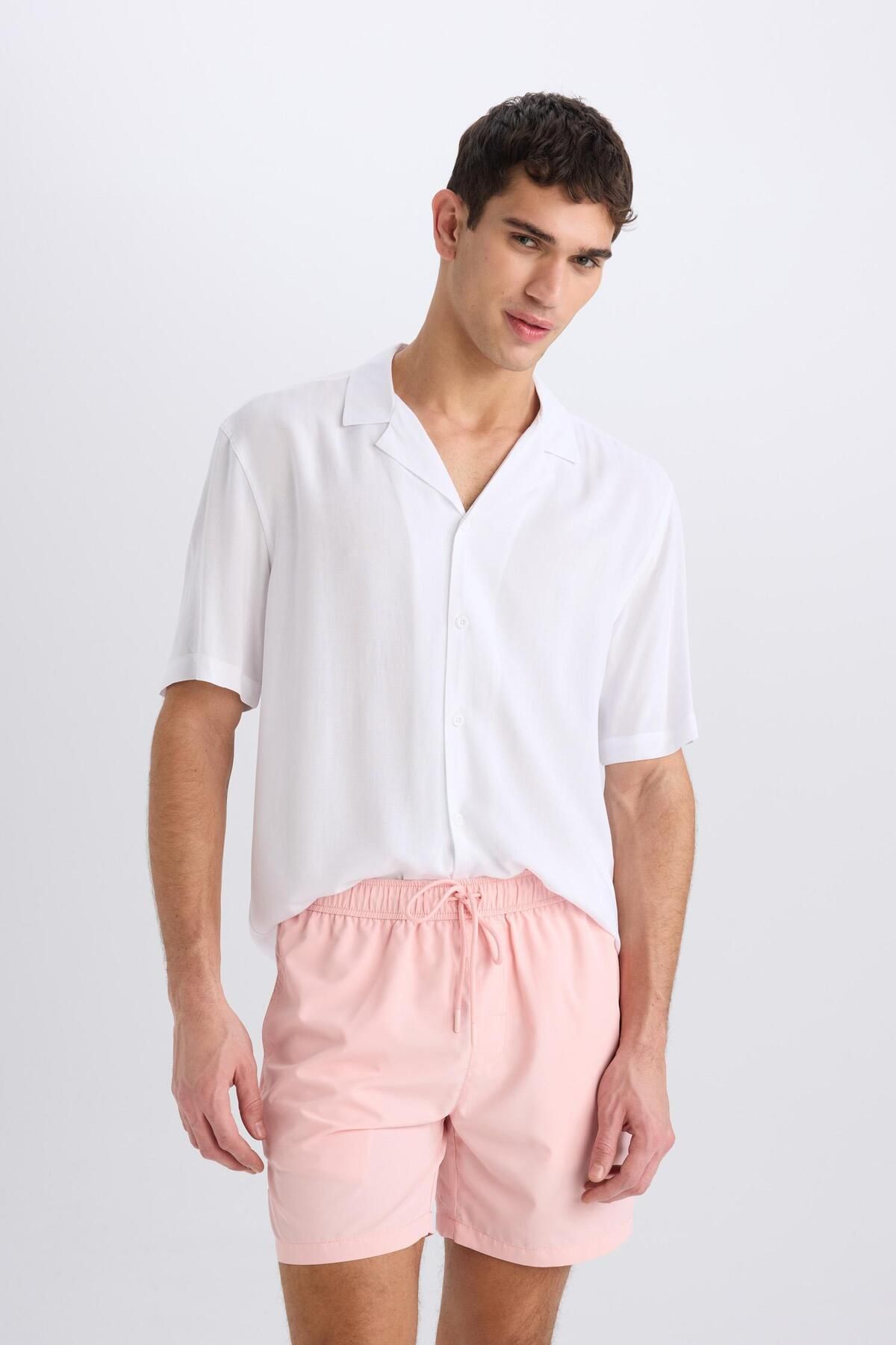 DeFacto-Mesh Lined Short Length Quick Dry Sea Shorts E0944Ax25Hs 3
