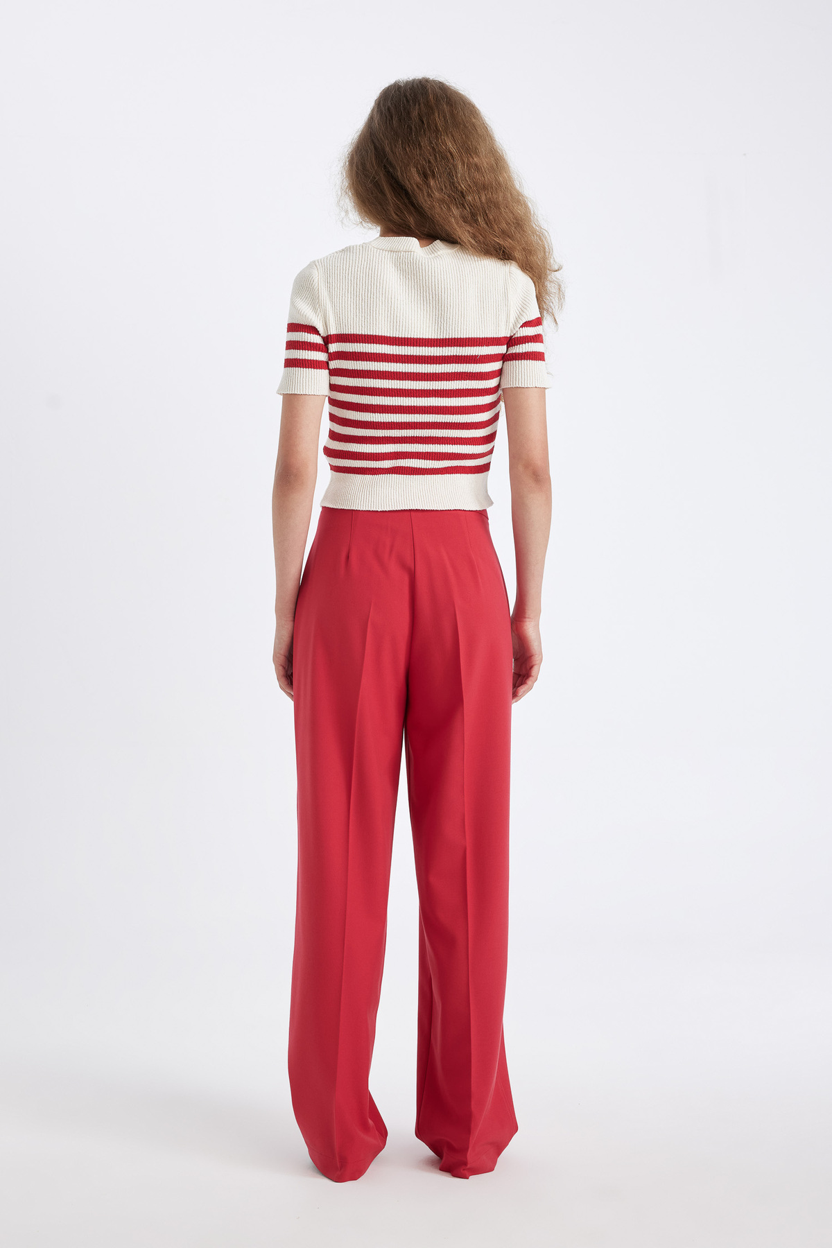 DeFacto-Basic-Hose mit hoher Taille und weitem Bein – C6402ax24au 7