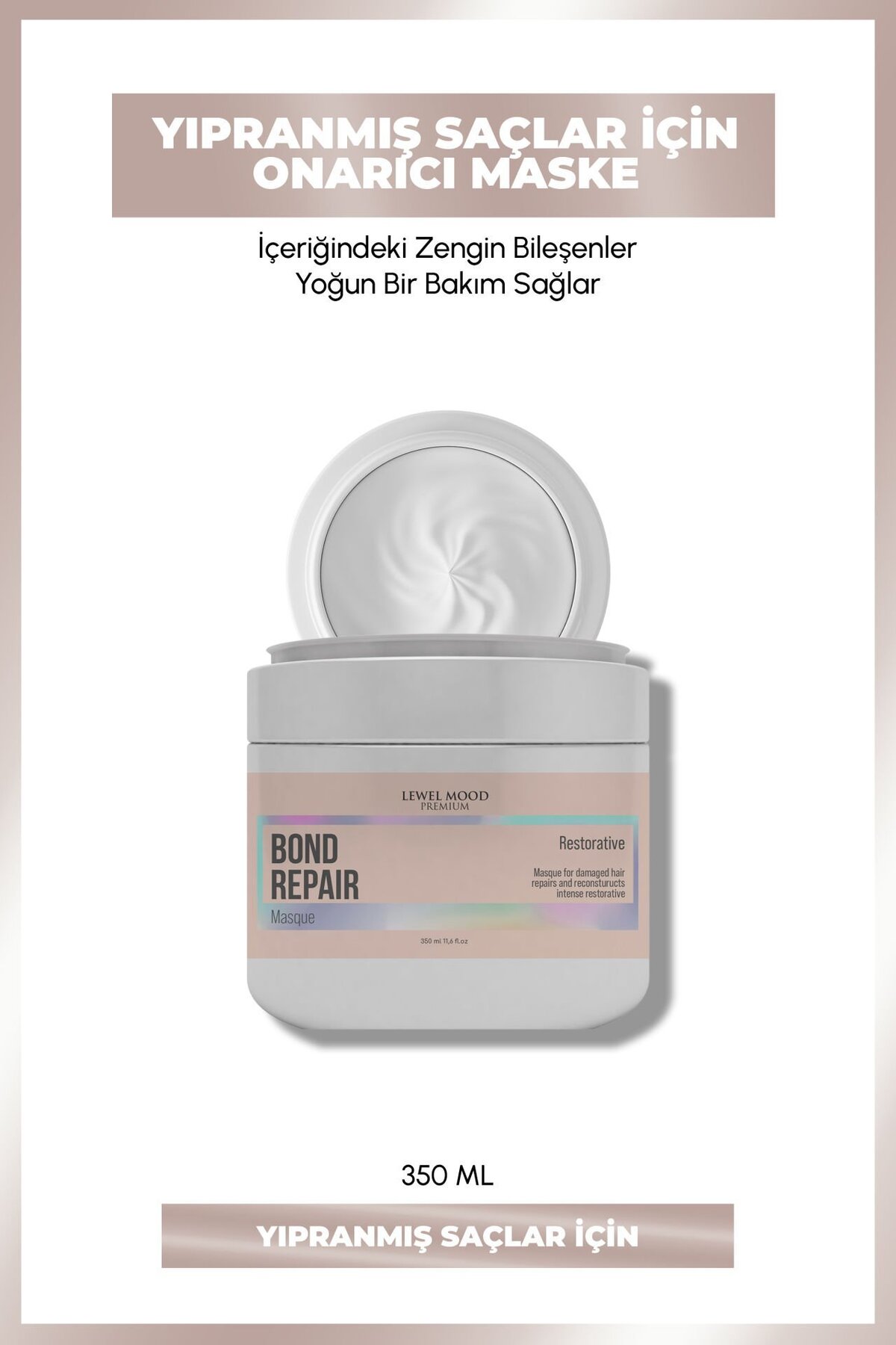 Lewel Mood Premium Bond Repair Yıpranmış Saçlar İçin Bakım Maskesi — Bond Repair Masque