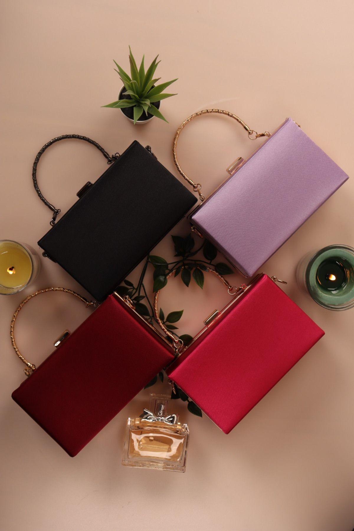 weem bag Elysara EB0107 | SATEN CANEL ŞIK ABİYE ÇANTA görsel 3