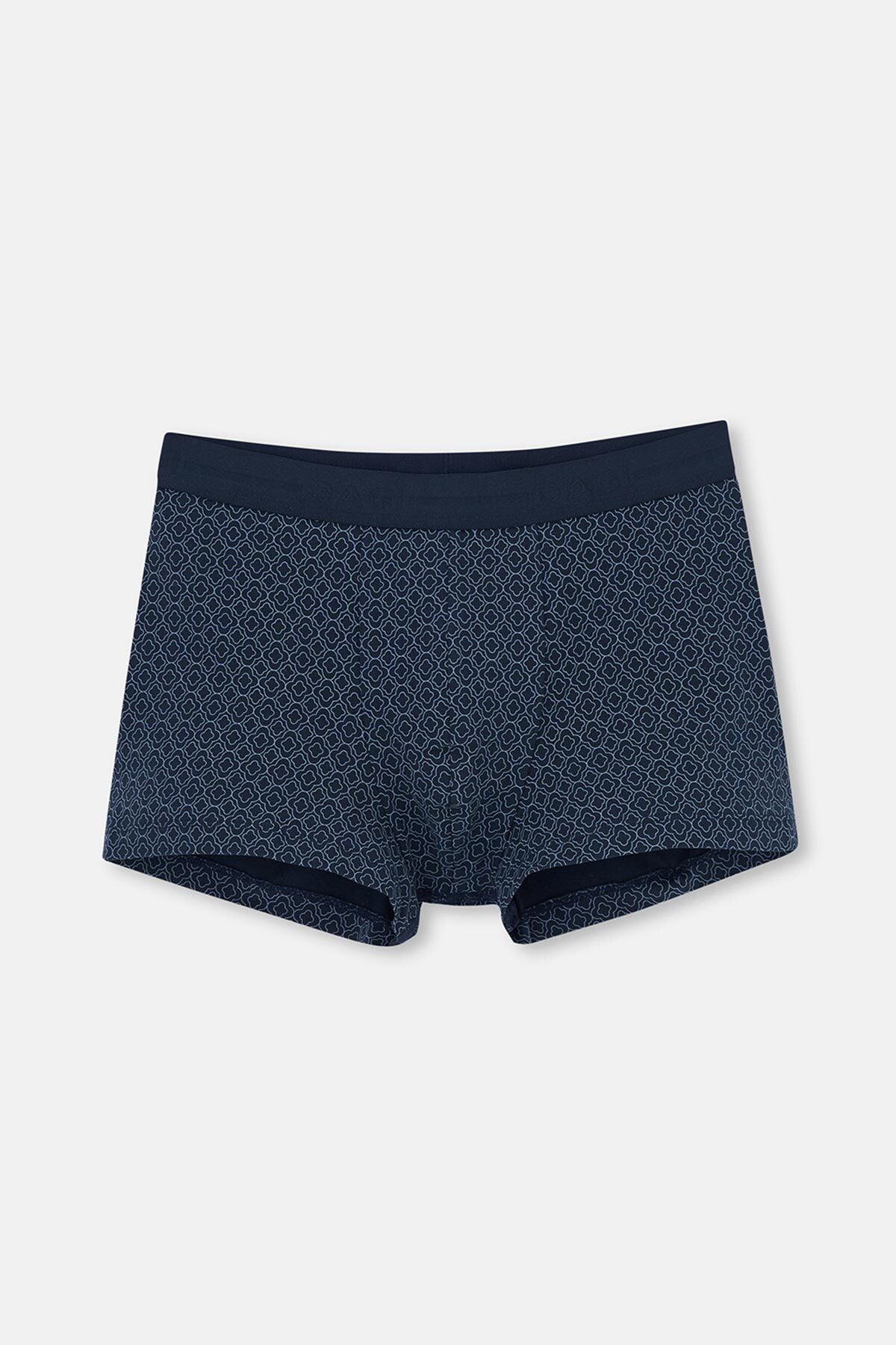 Dagi-Marineblau-blaue 3-teilige gemusterte Baumwoll-Boxershorts 2